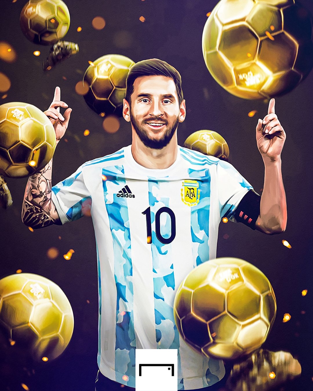 1080x1350 Leo Messi 2021 Ballon d'Or wallpaper, Phone