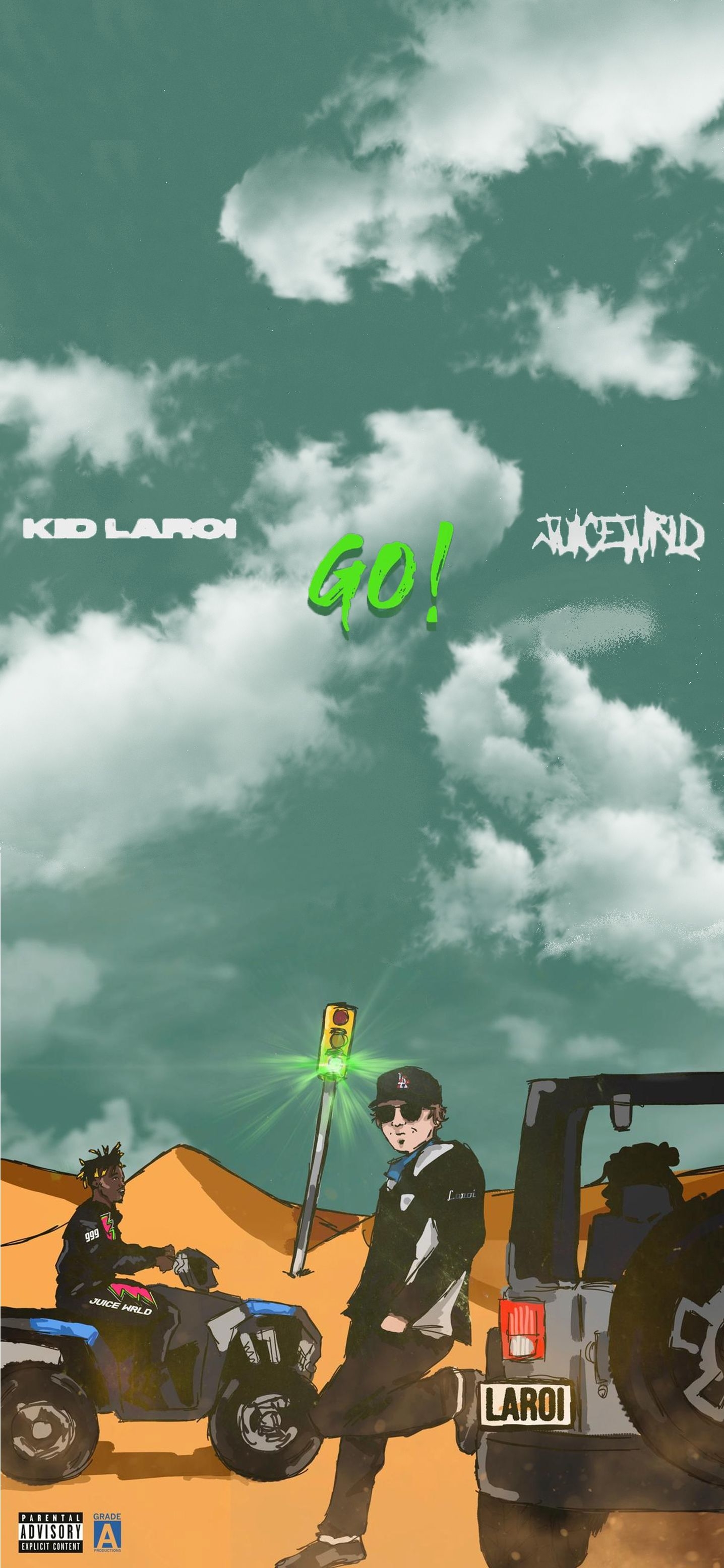 1440x3120 Go! Juice WRLD & Kid Laroi Wallpaper, Phone