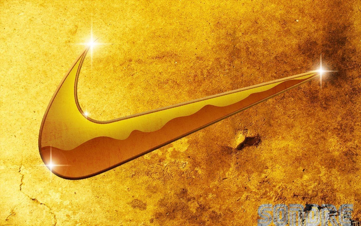 1440x900 Golden Nike Wallpaper, Desktop