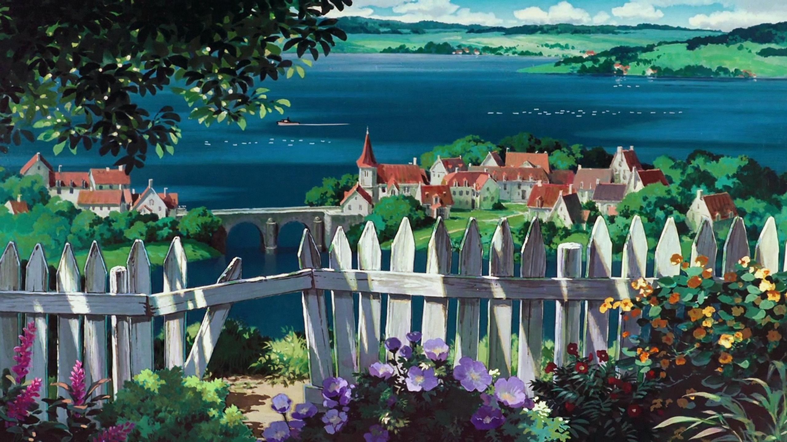 2560x1440 Studio Ghibli wallpaper. Studio ghibli background, Anime scenery, Ghibli artwork, Desktop