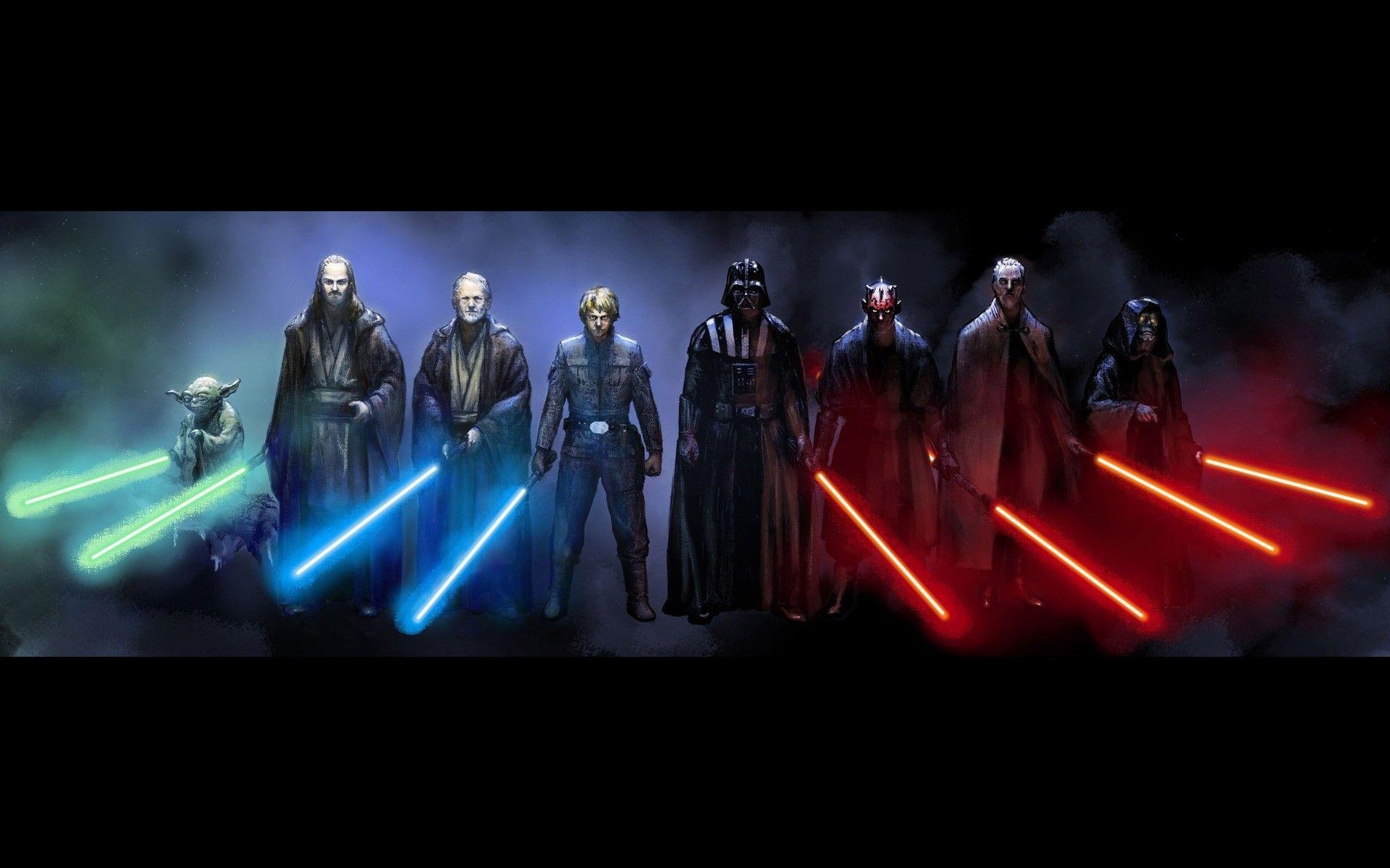 1920x1200 Wallpaper, Star Wars, Darth Vader, Yoda, Obi Wan Kenobi, Luke, Desktop