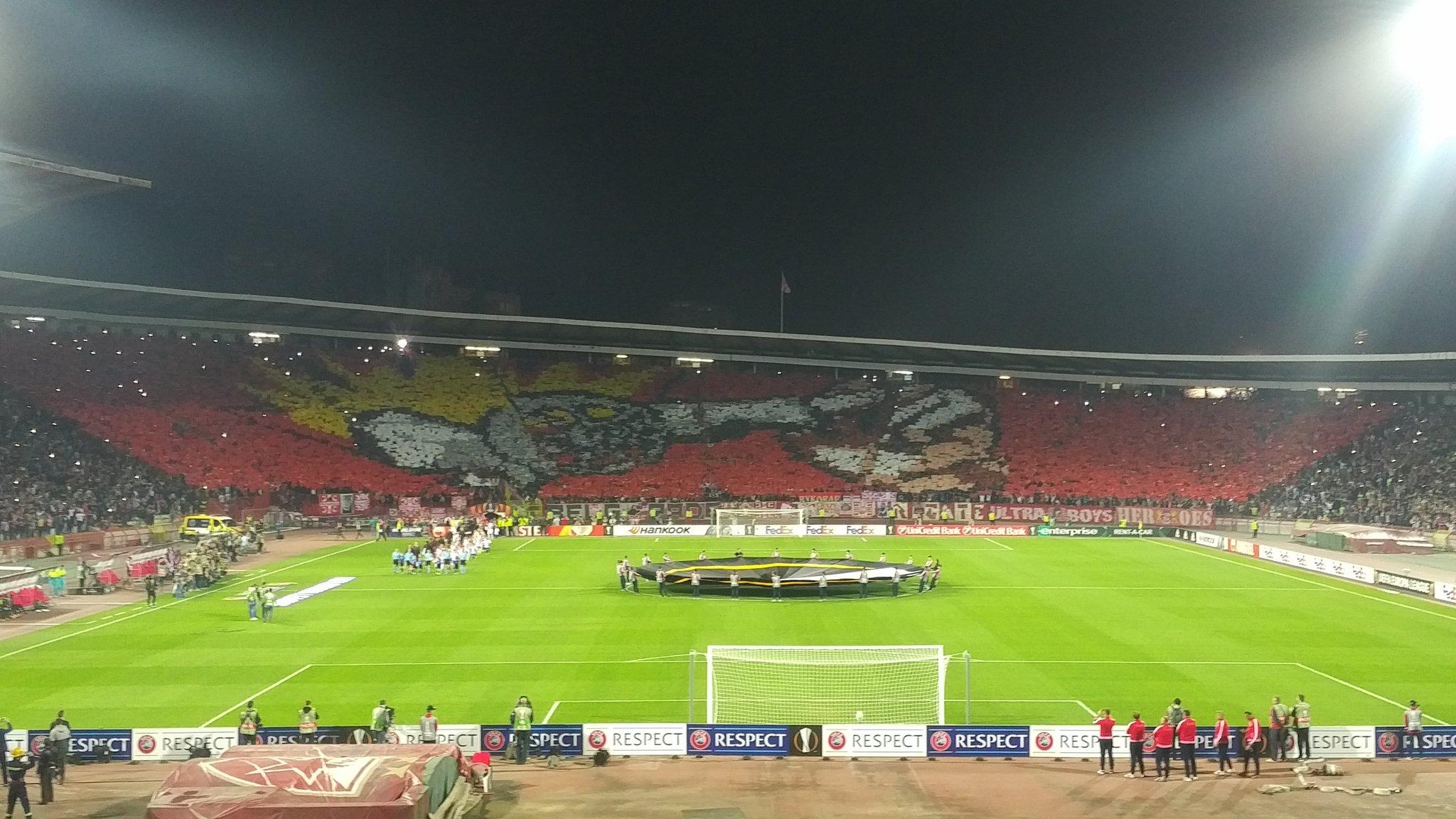 2050x1160 Interesting choreography before the match by Red Star fans :), Desktop