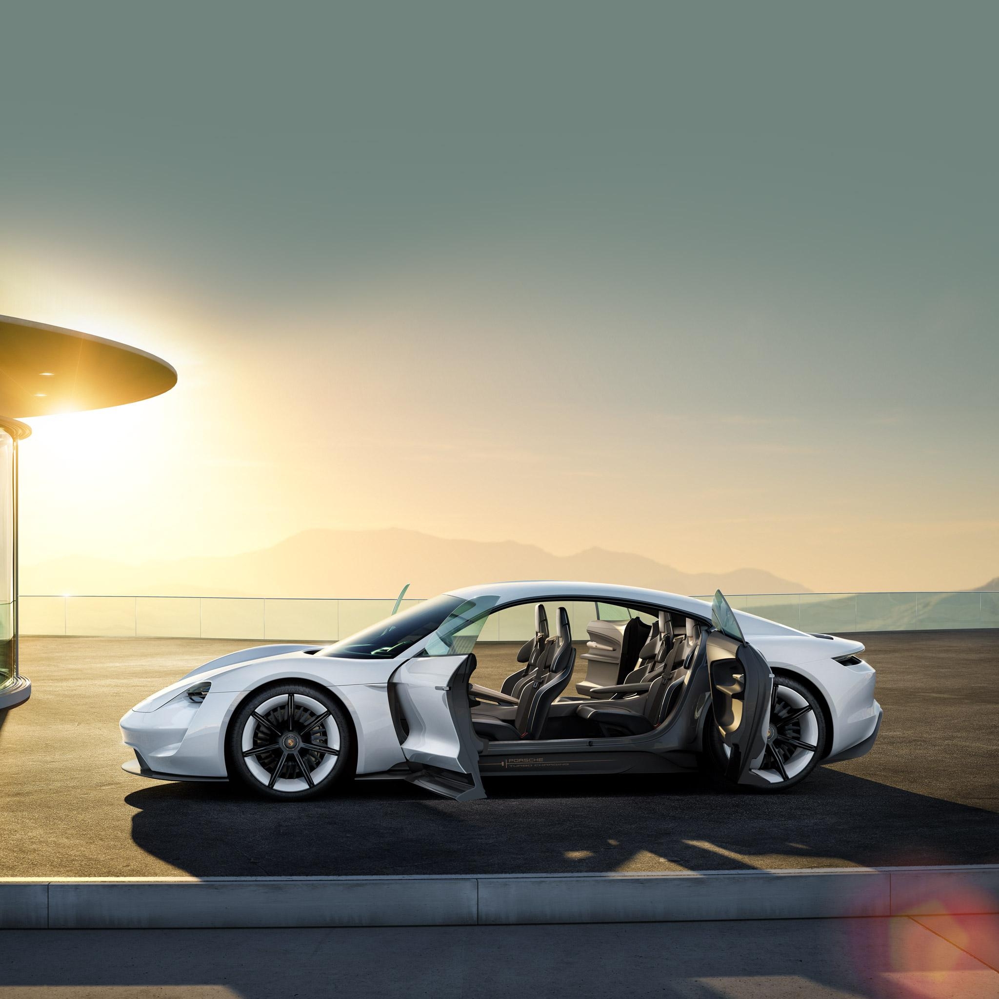 2050x2050 Tribute to tomorrow. Porsche Concept Study Mission E. Dr. Ing, Phone