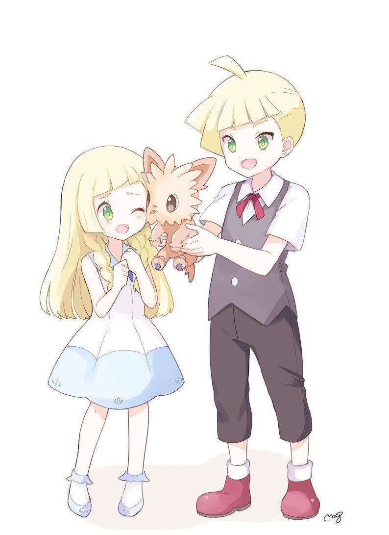 800x1100 Lillie and Gladion with Lillipup. Pokemon. Pokémon, Phone