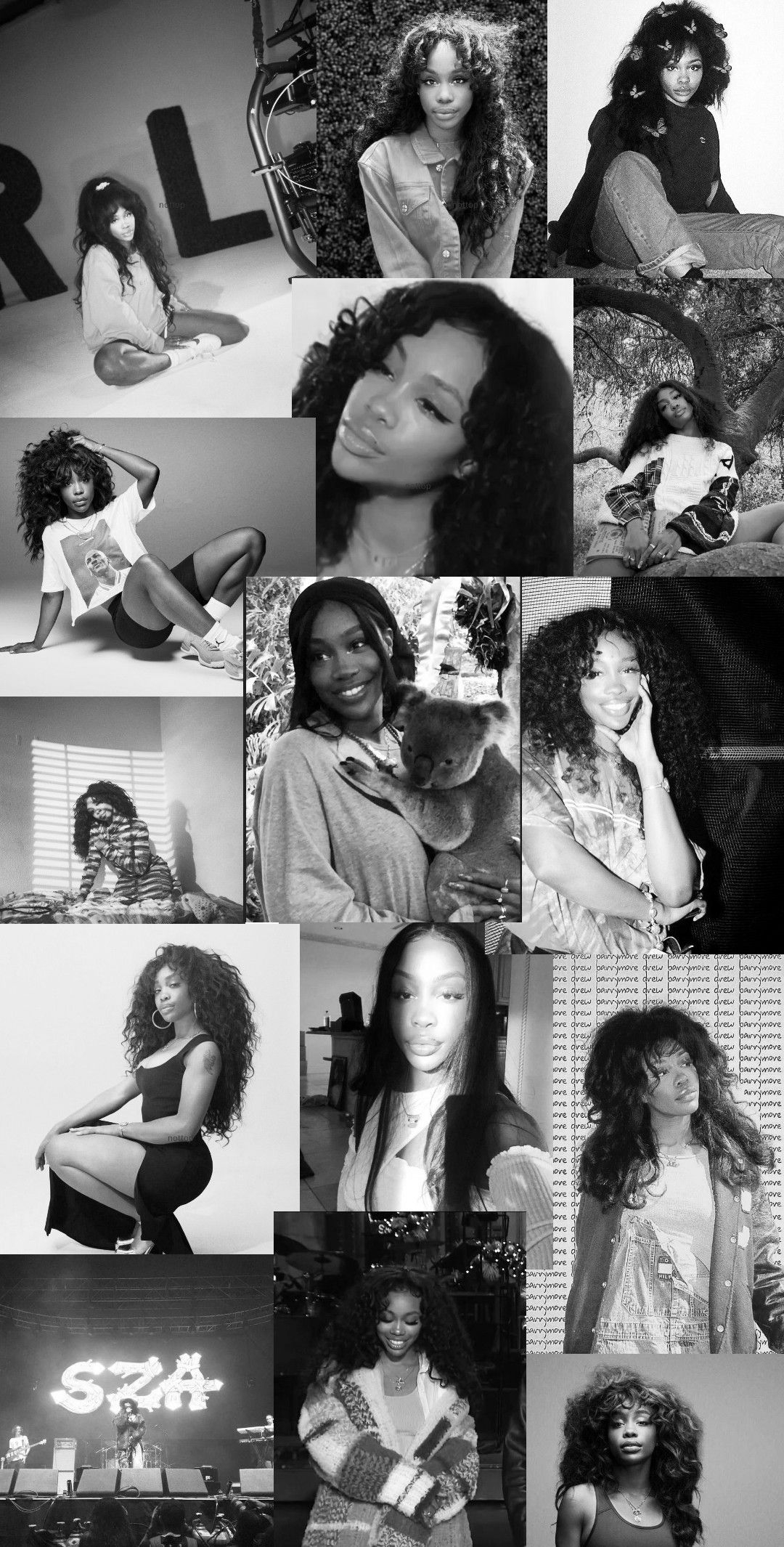 1080x2130 SZA black and white wallpaper. Black and white wallpaper, Black girl magic art, Sza singer, Phone