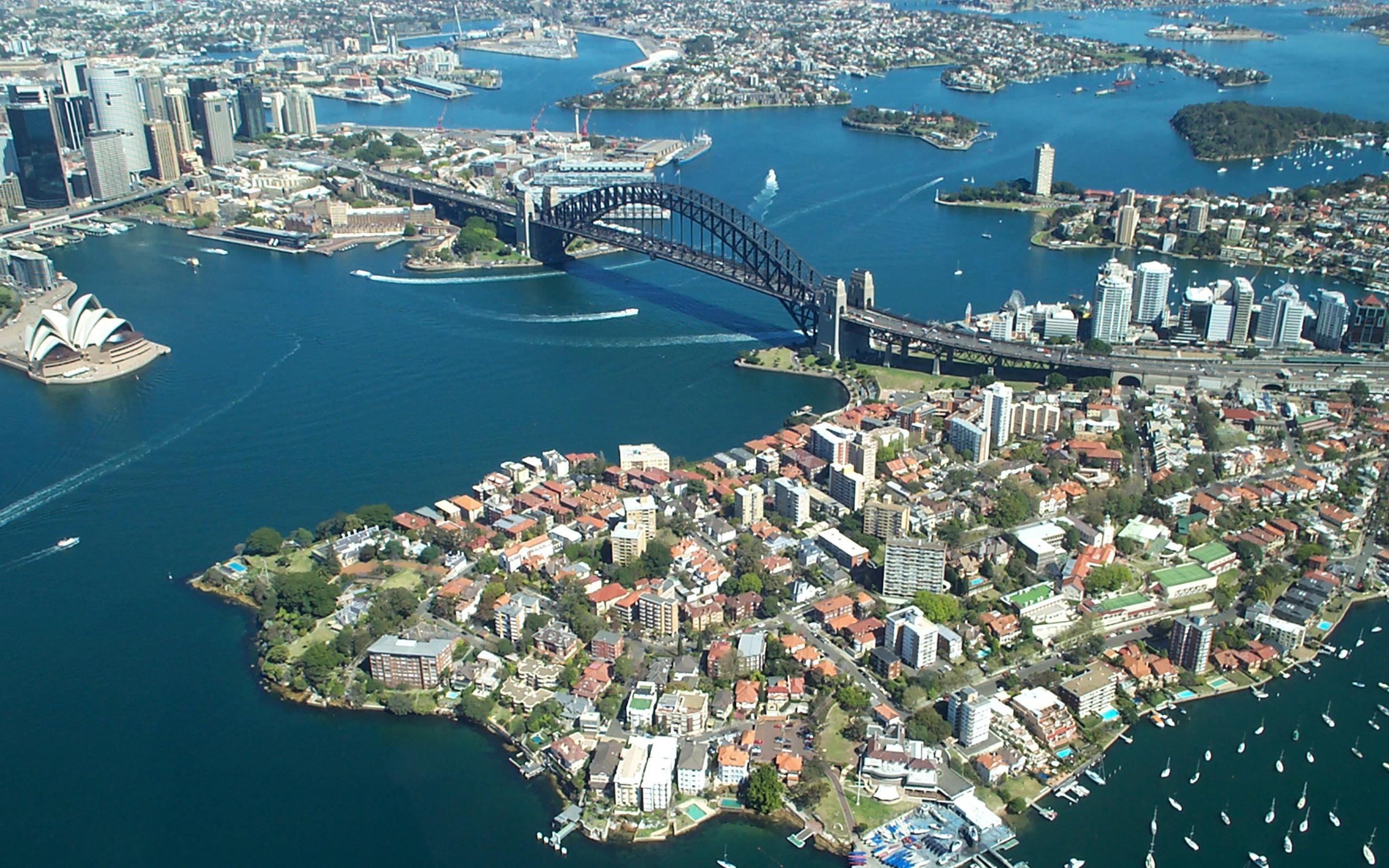 2560x1600 Sydney Harbour Bridge From The Air. Free Desktop Wallpaper, Desktop