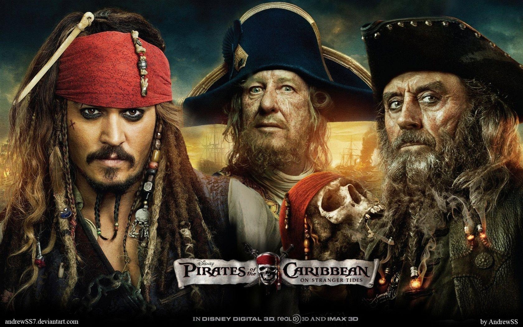 1680x1050 Pirates of the Caribbean 4 Three pirates Wallpaperx1050, Desktop