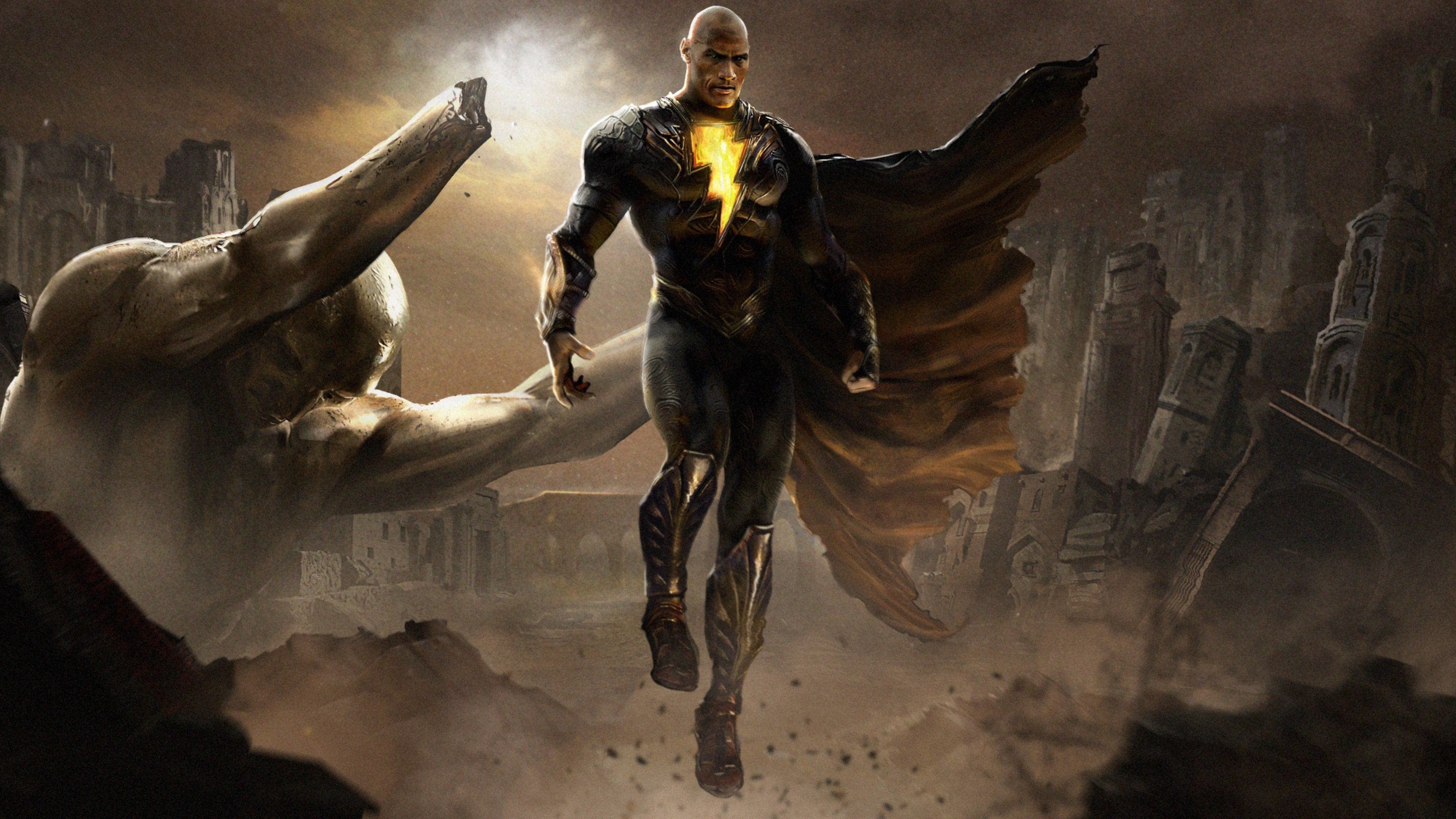 3840x2160 Fan Poster of Dwayne Johnson as Black Adam 4K HD Movies Wallpaper, Desktop