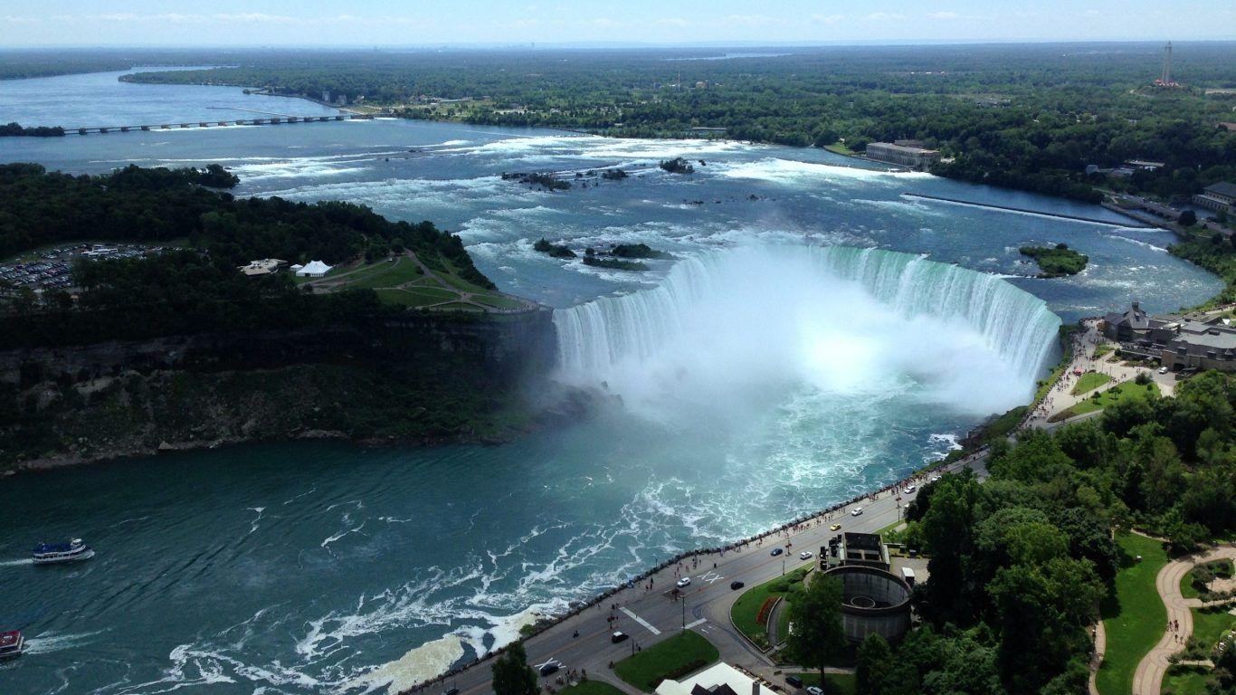 1370x770 Waterfalls: Nature Canada Waterfalls Landscape Niagara Falls, Desktop