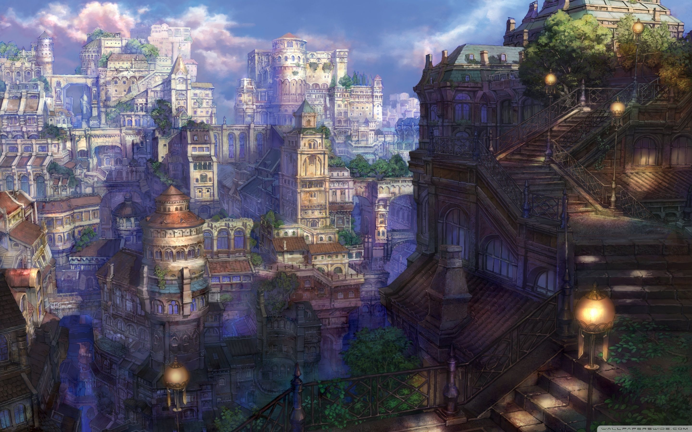 2880x1800 Fantasy Town Ultra HD Desktop Background Wallpaper for 4K UHD TV, Tablet, Desktop