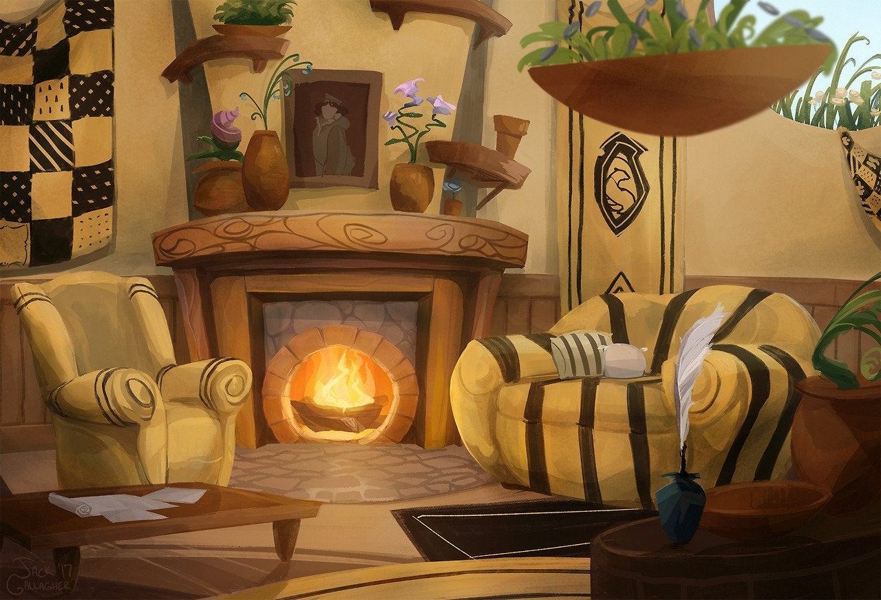 1280x880 My art of the Hufflepuff Common Room, Desktop