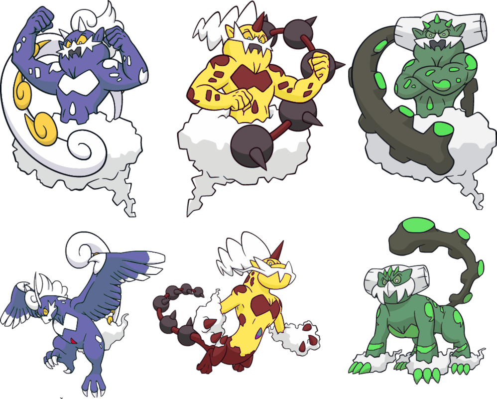 1000x810 Alternate Shinies: Tornadus, Thundurus, Landorus By High Jump Kick, Desktop