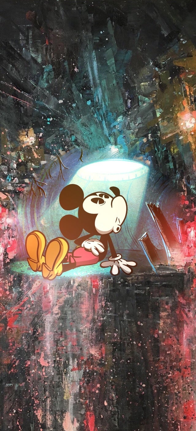 640x1410 Mickey Mouse iPhonex wallpaper made by me on enlight app, Phone