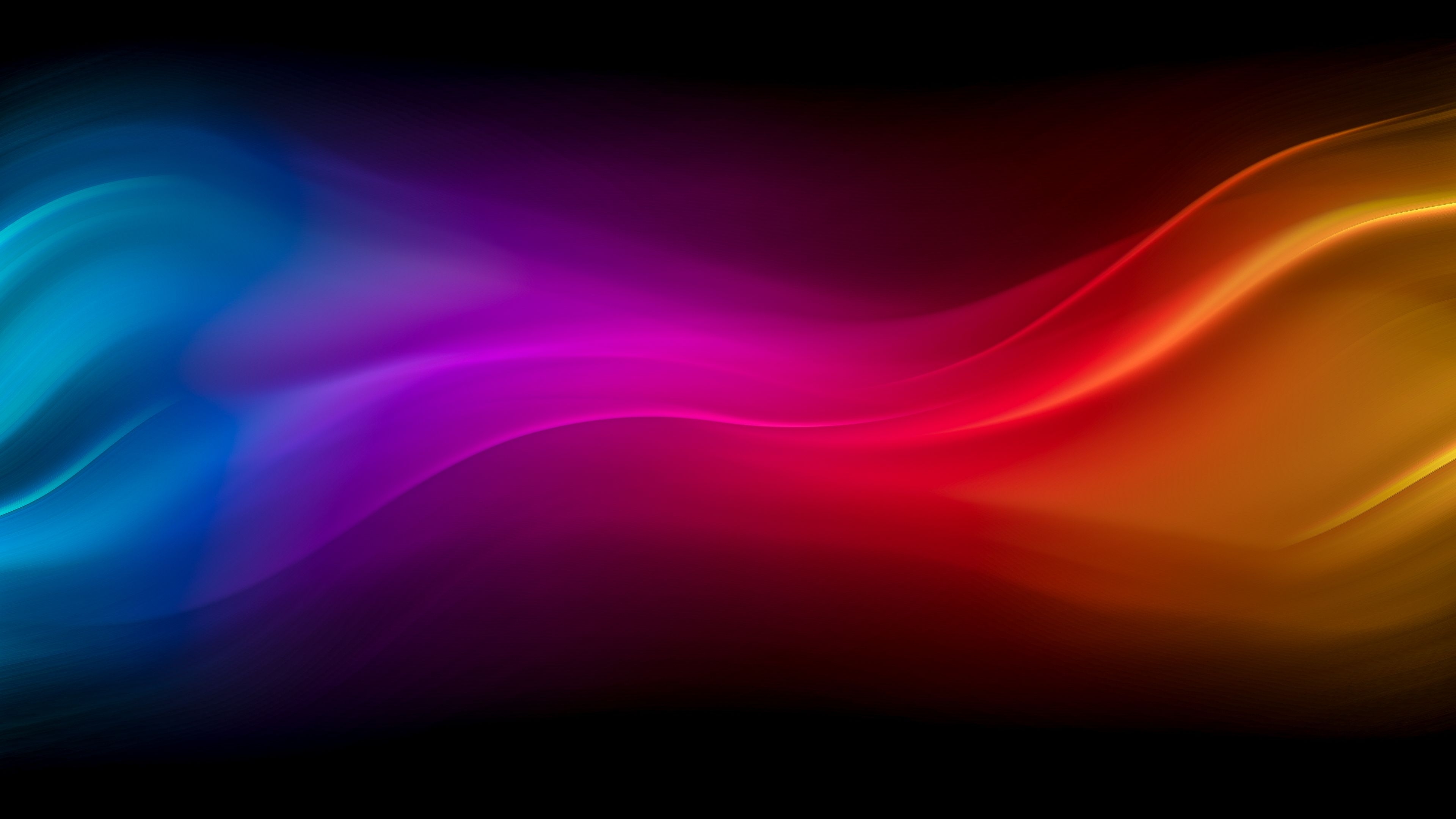 3840x2160 Blue Purple Red Yellow Waves 4k, HD Abstract, 4k Wallpaper, Desktop