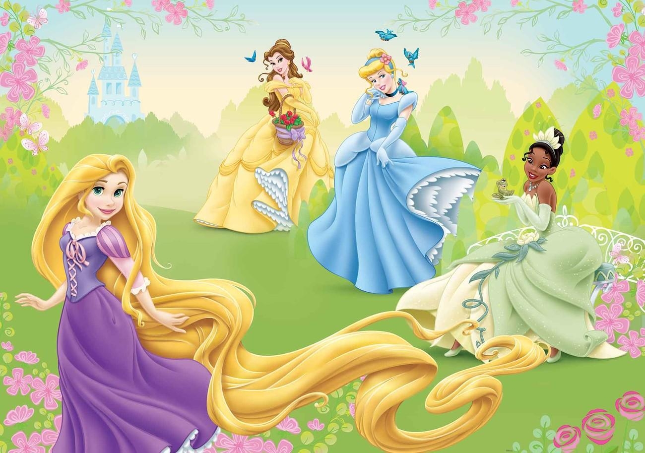 1300x920 Disney Princesses Rapunzel Tiana Belle Wall Paper Mural. Buy at, Desktop