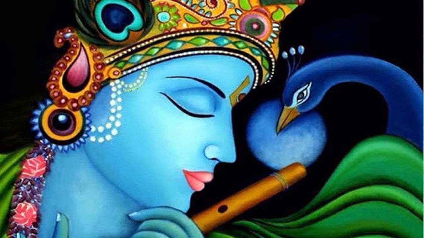 1370x770 Krishna Eye Catching Wallpaper Animated Photo. Hindu Gods and Goddesses, Desktop