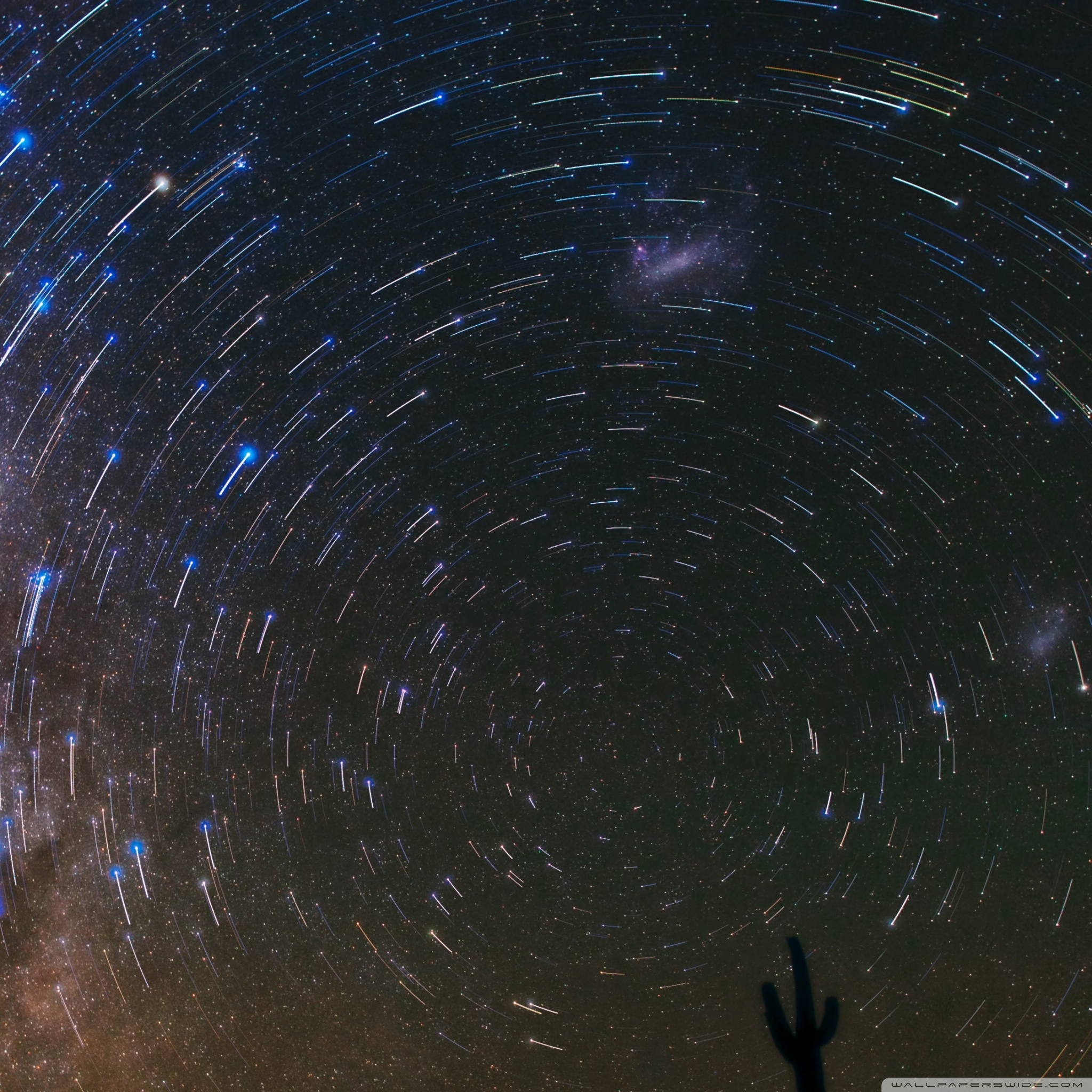 2050x2050 Star Trails over Atacama Desert ❤ 4K HD Desktop Wallpaper, Phone