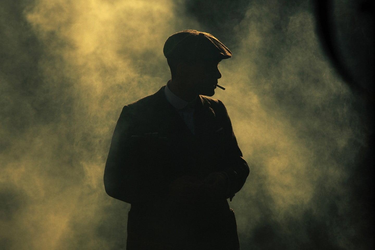 1440x960 Silhouette of man smoking cigarette, Peaky Blinders, Cillian, Desktop