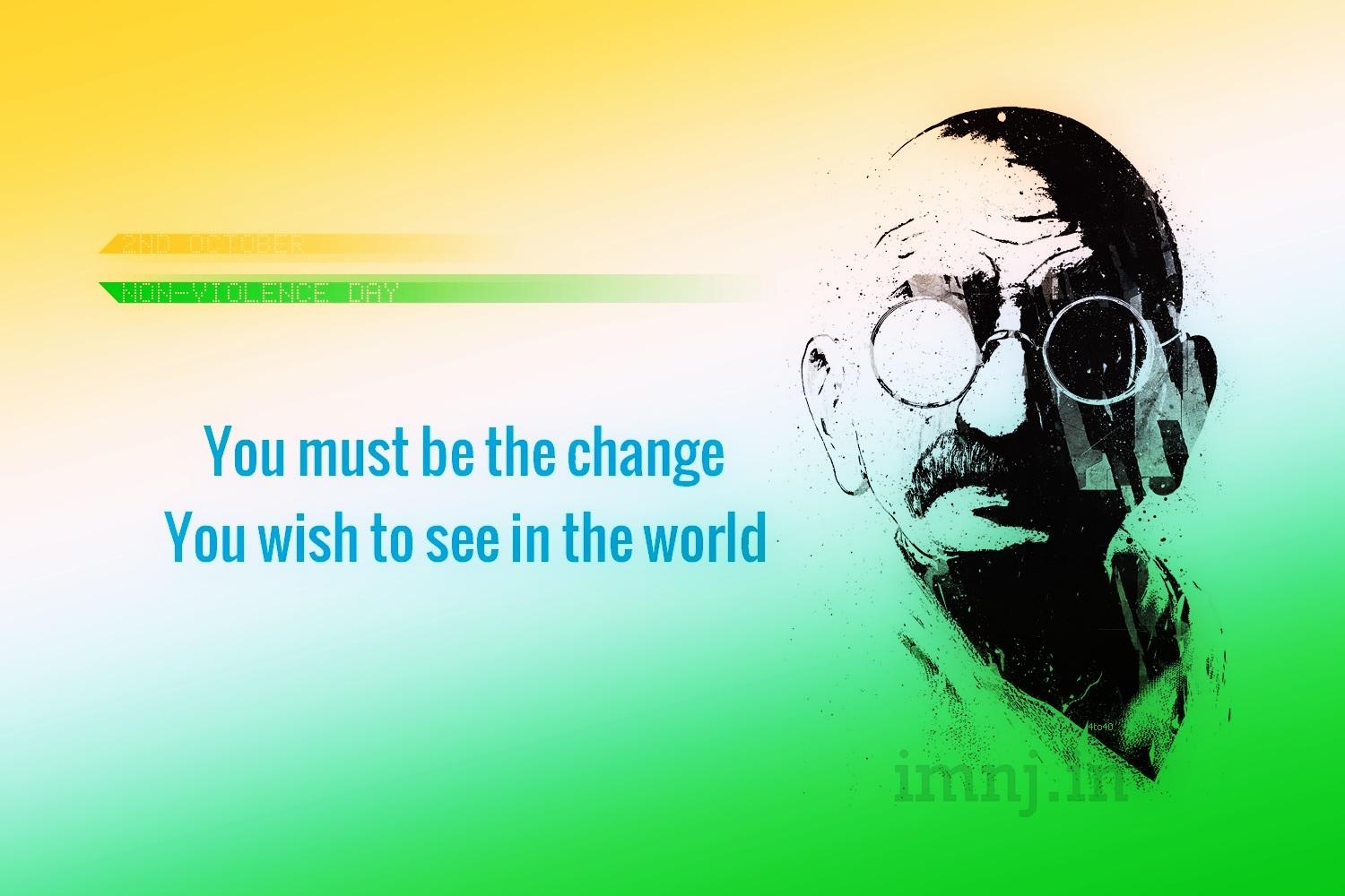 1500x1000 Gandhi Jayanti Wallpaper, Mahatma Gandhi Quotes Image, Desktop