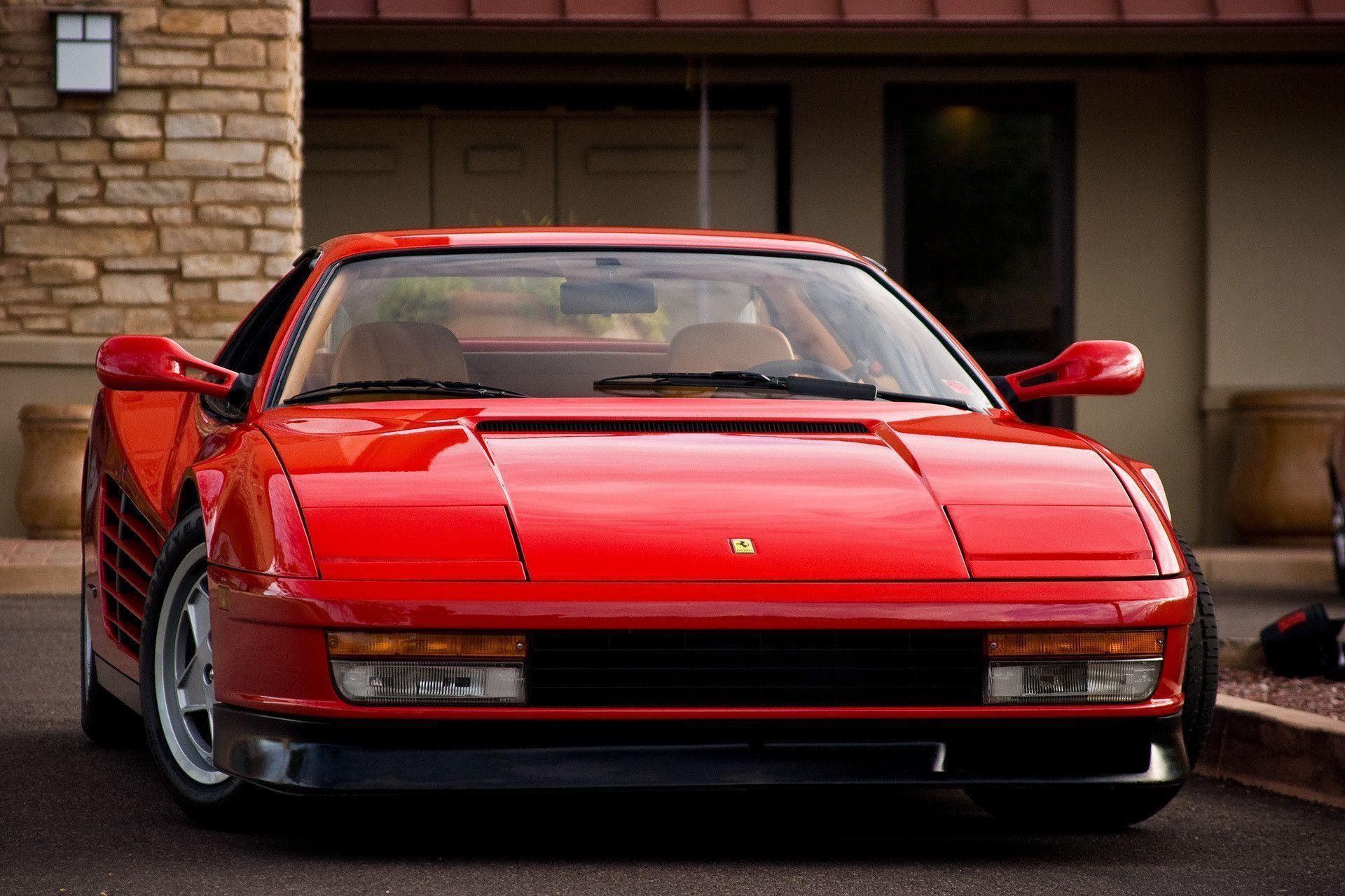 1920x1280 Wallpaper ferrari, 512, testarossa, red, bulding, ferrari, Desktop