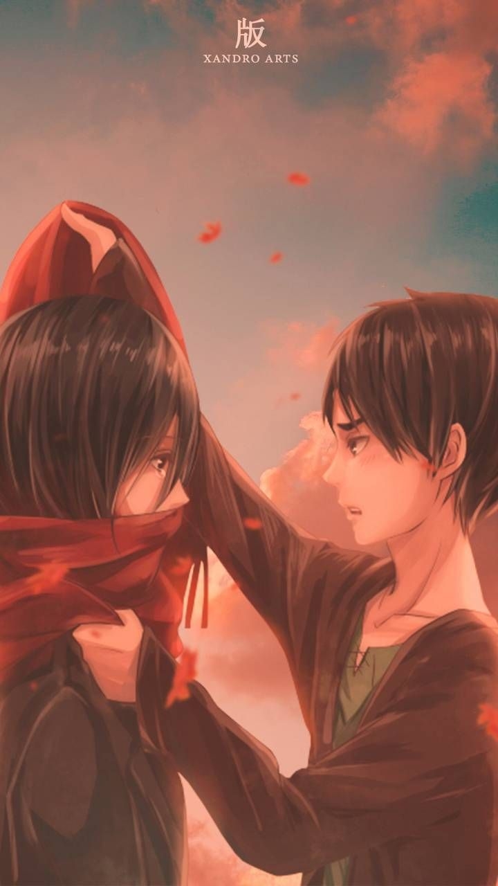 720x1280 Download Eren x Mikasa wallpaper by Xaons now. Browse millions of. Fond d'ecran dessin, Illustrations animées, Tutoriels de dessin de visage, Phone