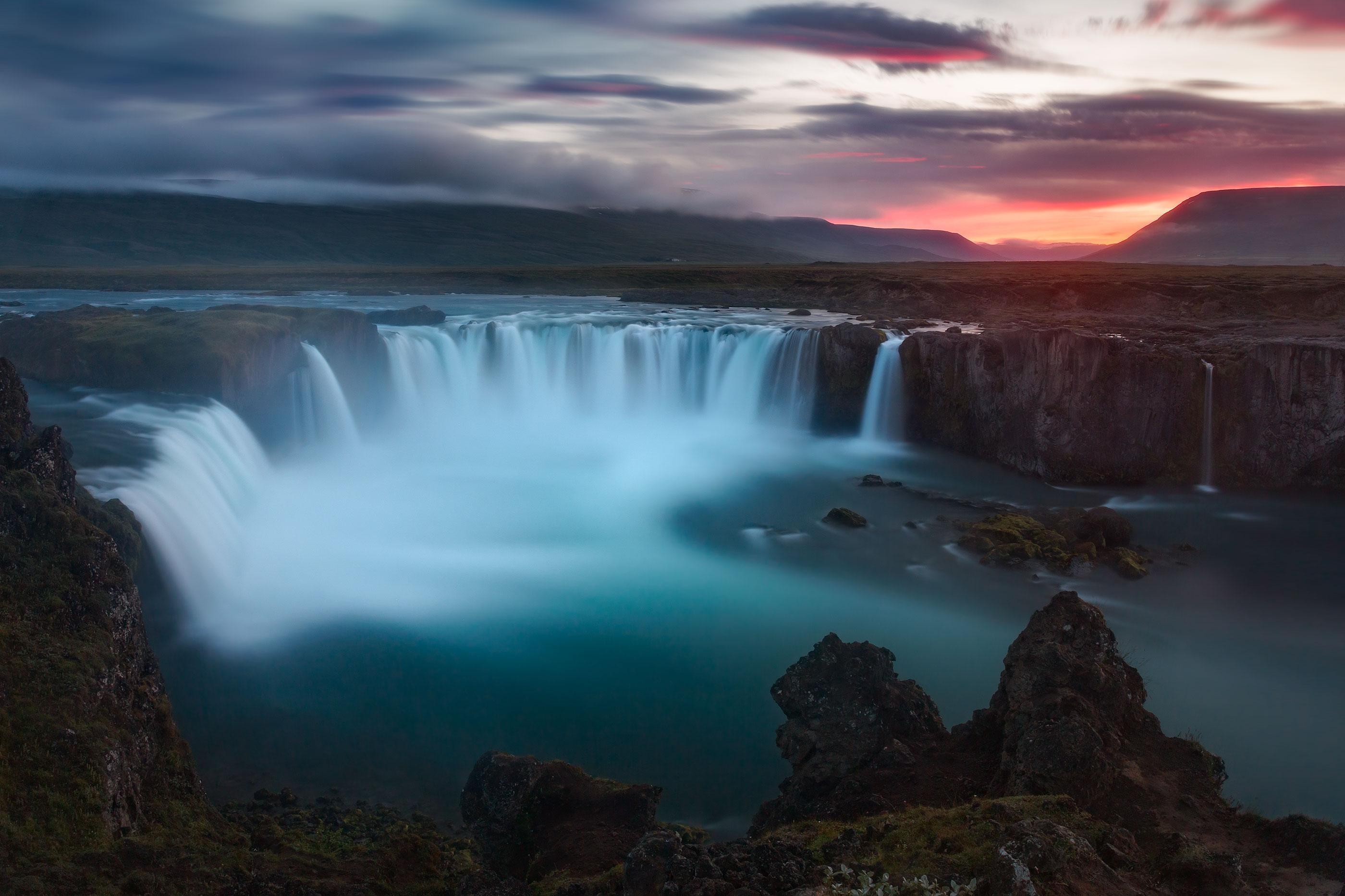 2800x1870 Wallpaper Godafoss, Waterfalls, Iceland, Nature, Desktop