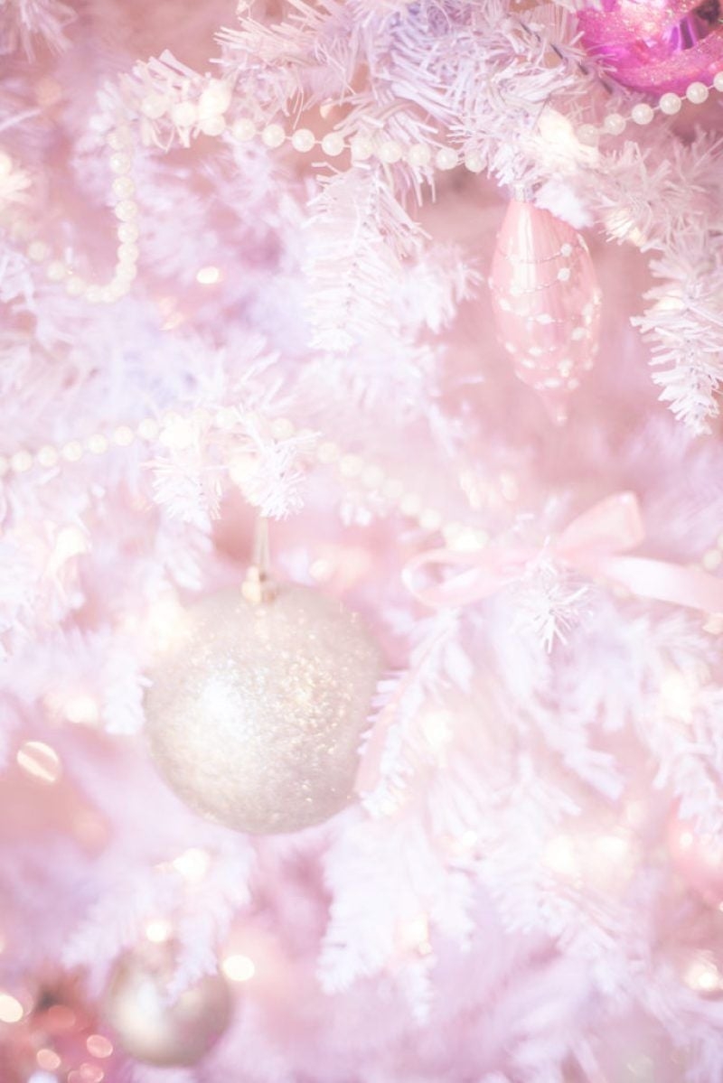 800x1200 A Pretty & Pastel Christmas. Pink christmas background, Whimsical christmas decor, Pastel christmas decor, Phone