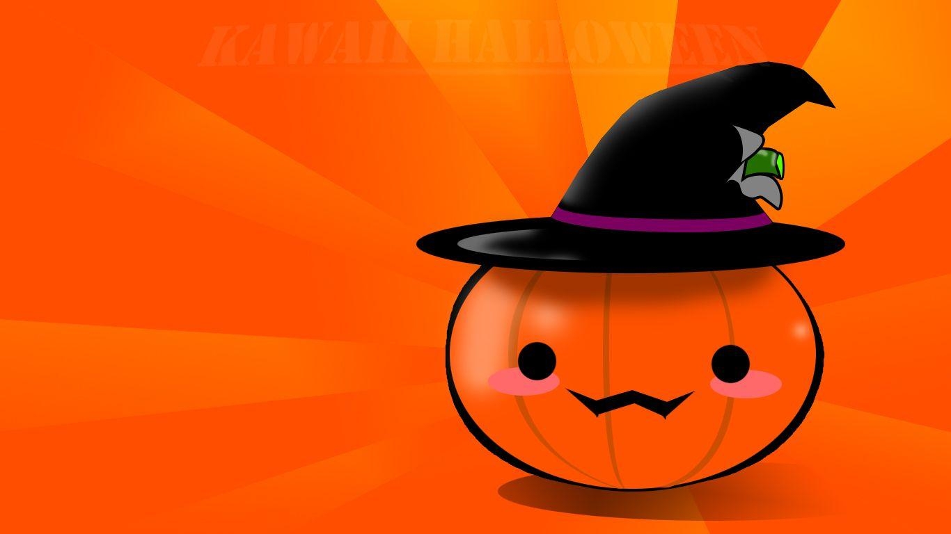 1370x770 Free Cute Halloween Wallpaper Happy Xpx PX Kawaii Face, Desktop