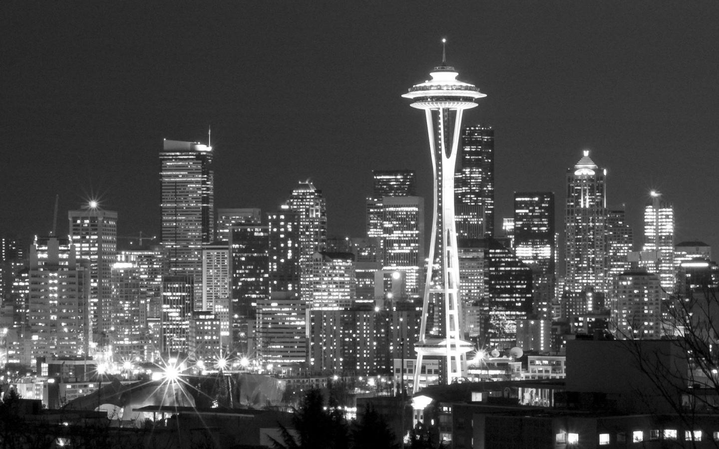 1440x900 Pix For > Seattle Skyline Wallpaper Night, Desktop