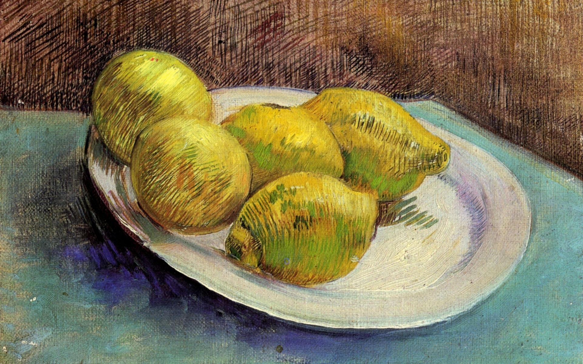 1920x1200 Vincent Van Gogh Wallpaper, Still Life With Lemons On A Plate, Desktop