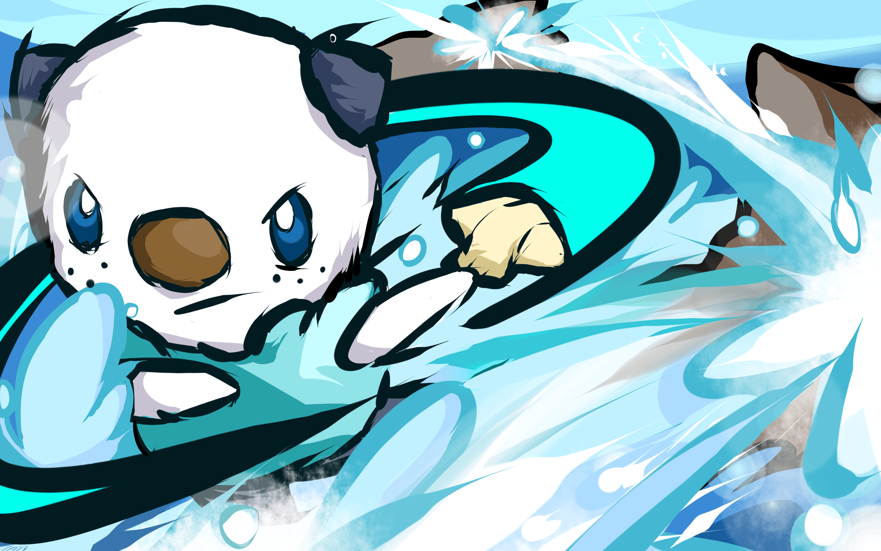 2880x1800 oshawott. oshawott razor shell by ishmam fan art digital art, Desktop