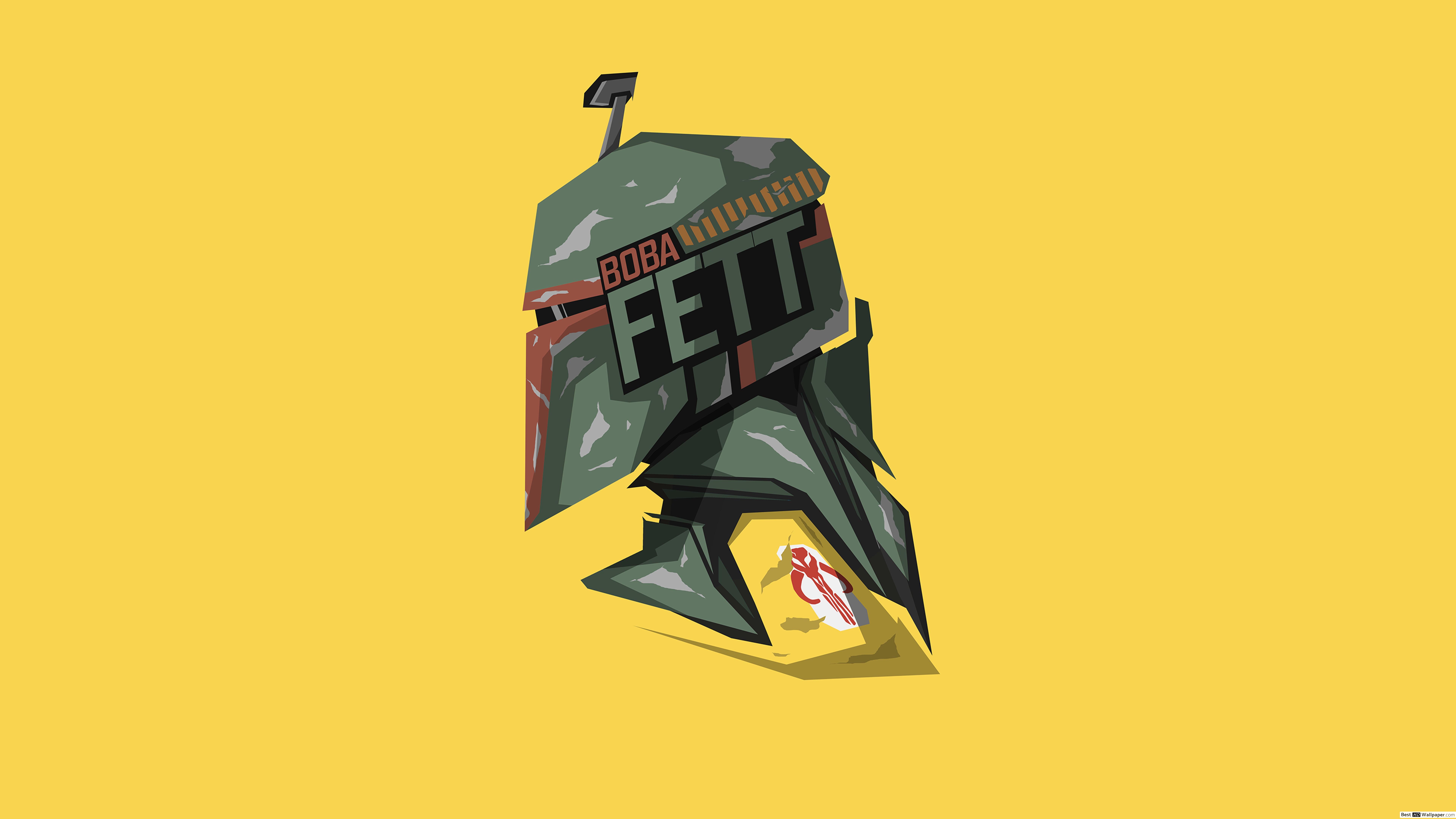 7680x4320 Minimalist Boba Fett Wallpaper Free Minimalist Boba Fett Background, Desktop