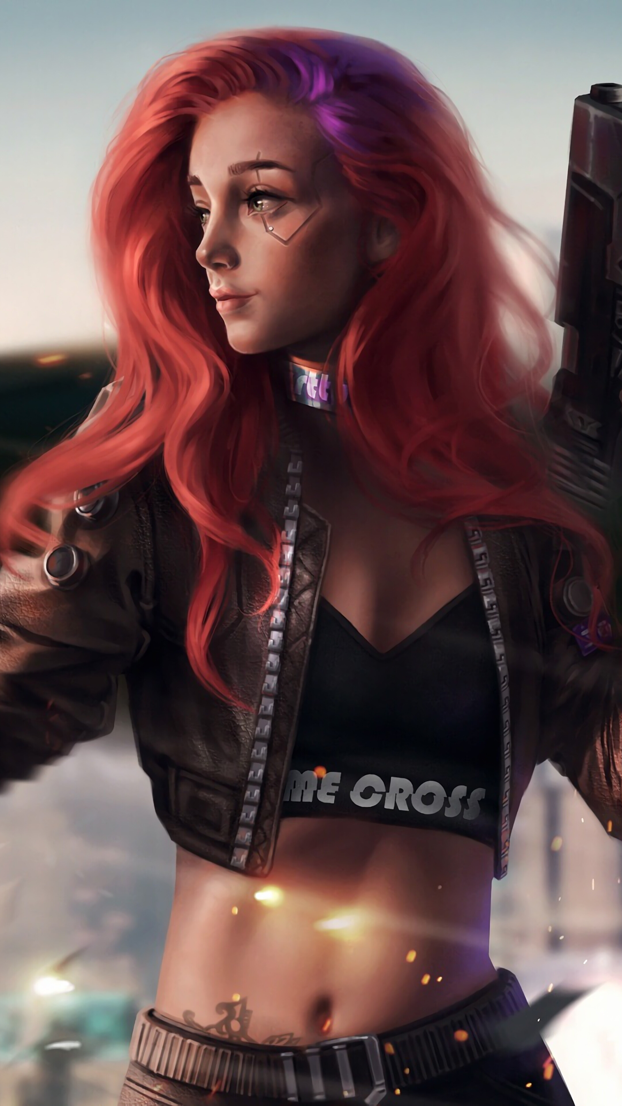 2160x3840 Sci Fi, Girl, Guns, 4K Wallpaper. Mocah HD Wallpaper, Phone