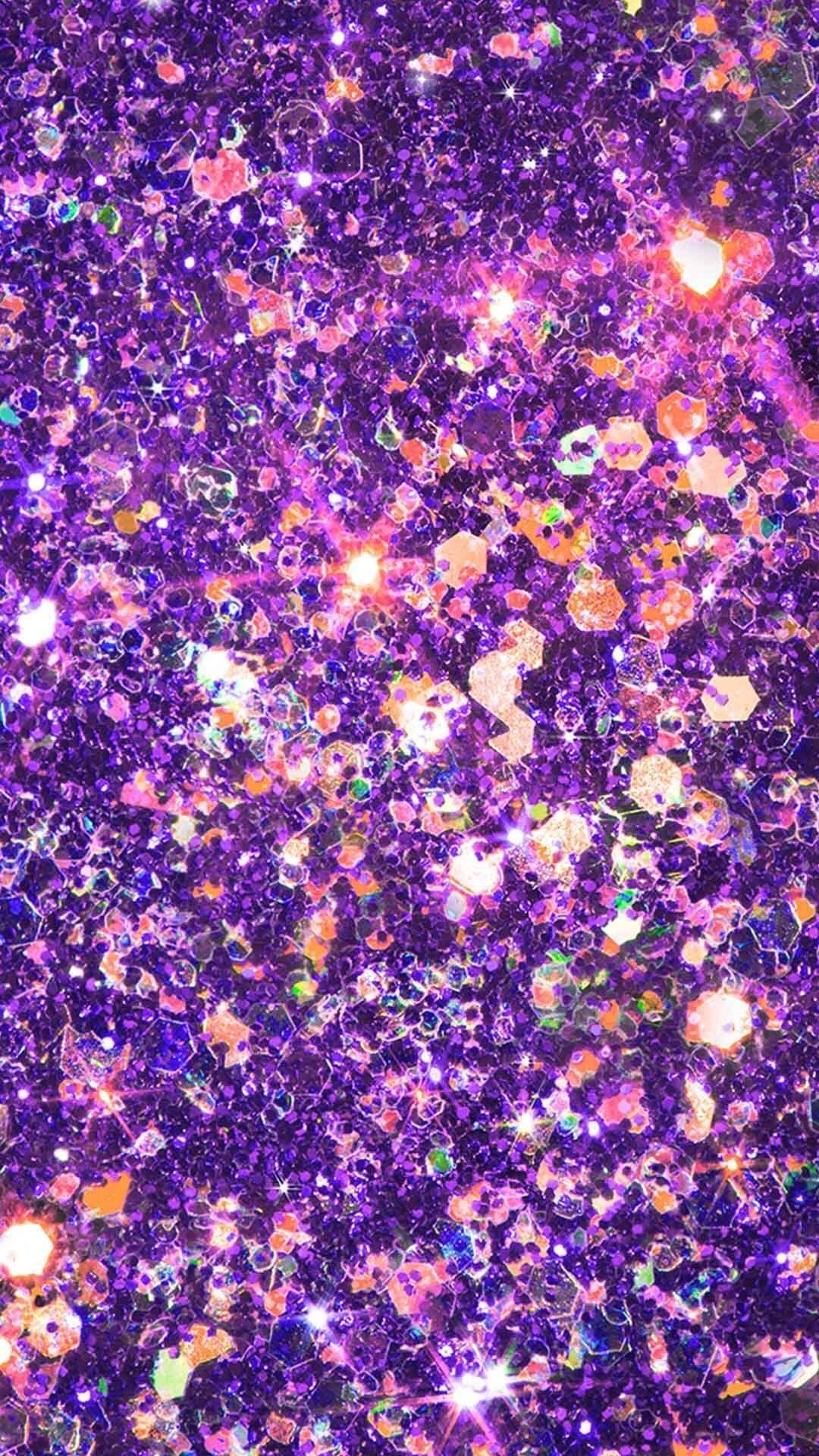 1080x1920 Purple Glitter iPhone Wallpaper Free Purple Glitter iPhone Background, Phone