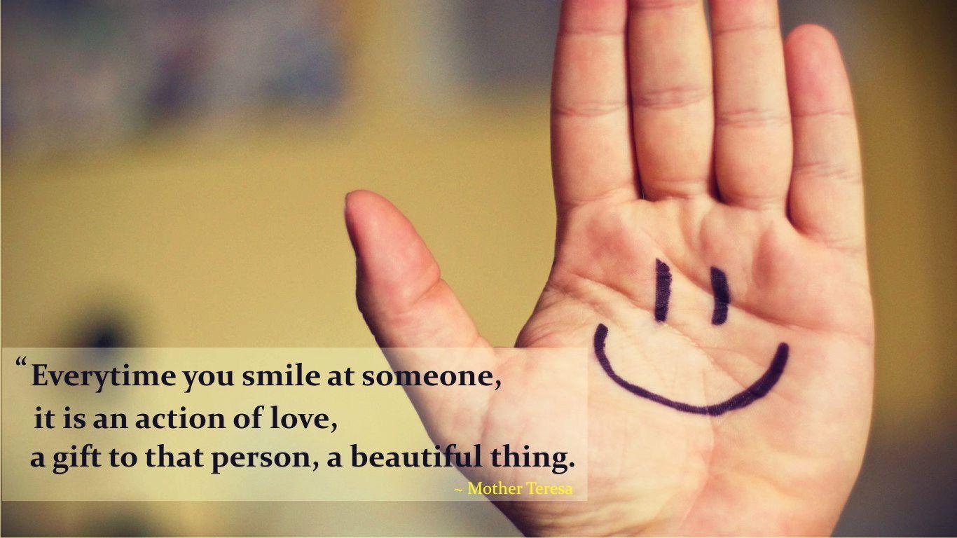 1370x770 Cute Quote About Smile. Words. Smile, HD wallpaper, Desktop