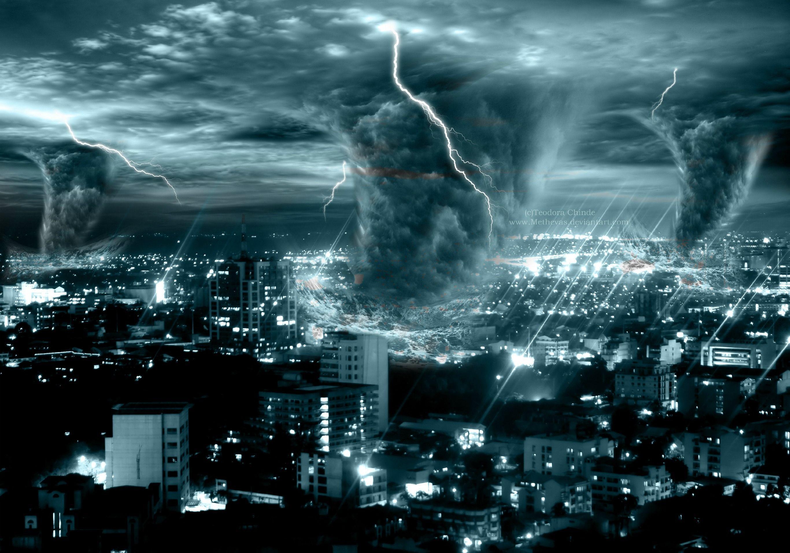 2740x1920 super tornado city Wallpaper Background, Desktop