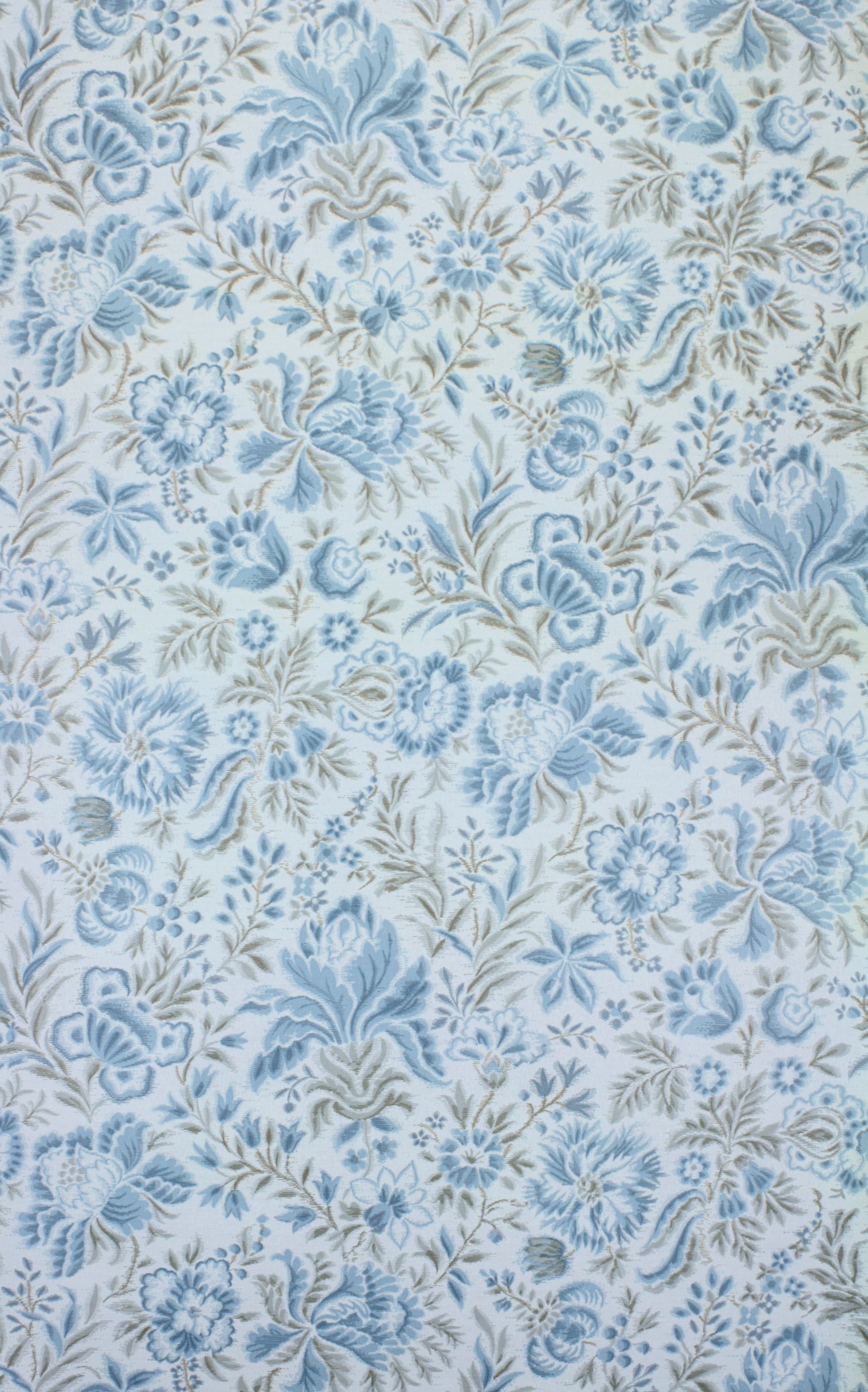 2370x3790 Vintage Blue Floral Wallpaper, Phone