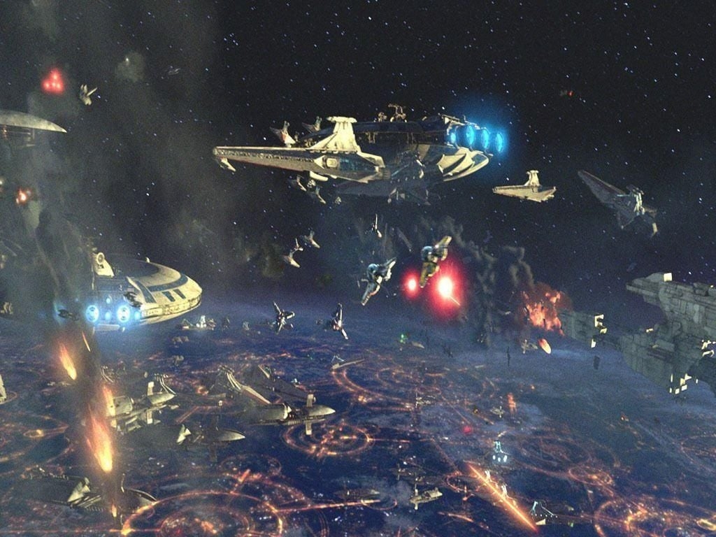 1030x770 Epic Space Battle Wallpaper, Desktop