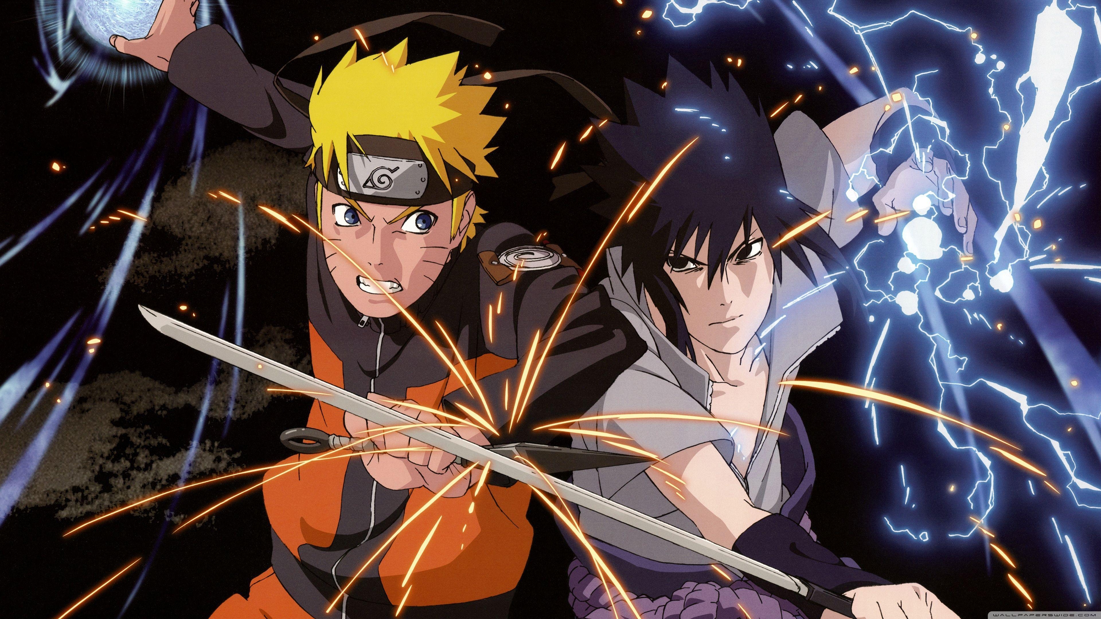 3840x2160 Naruto vs. Sasuke HD desktop wallpaper, Widescreen, High Definition, Desktop