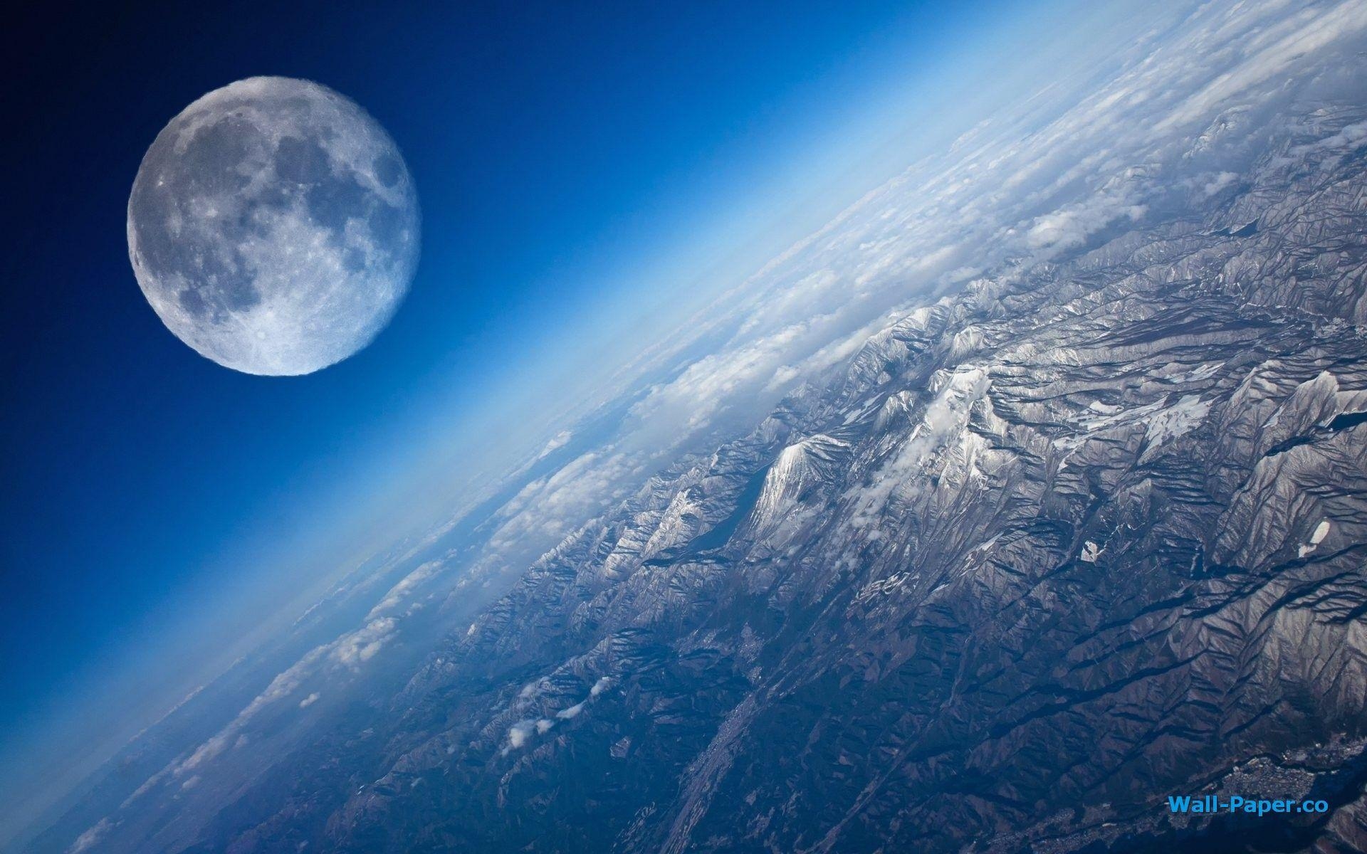 1920x1200 Wallpaper For > Earth From Moon Wallpaper HD, Desktop