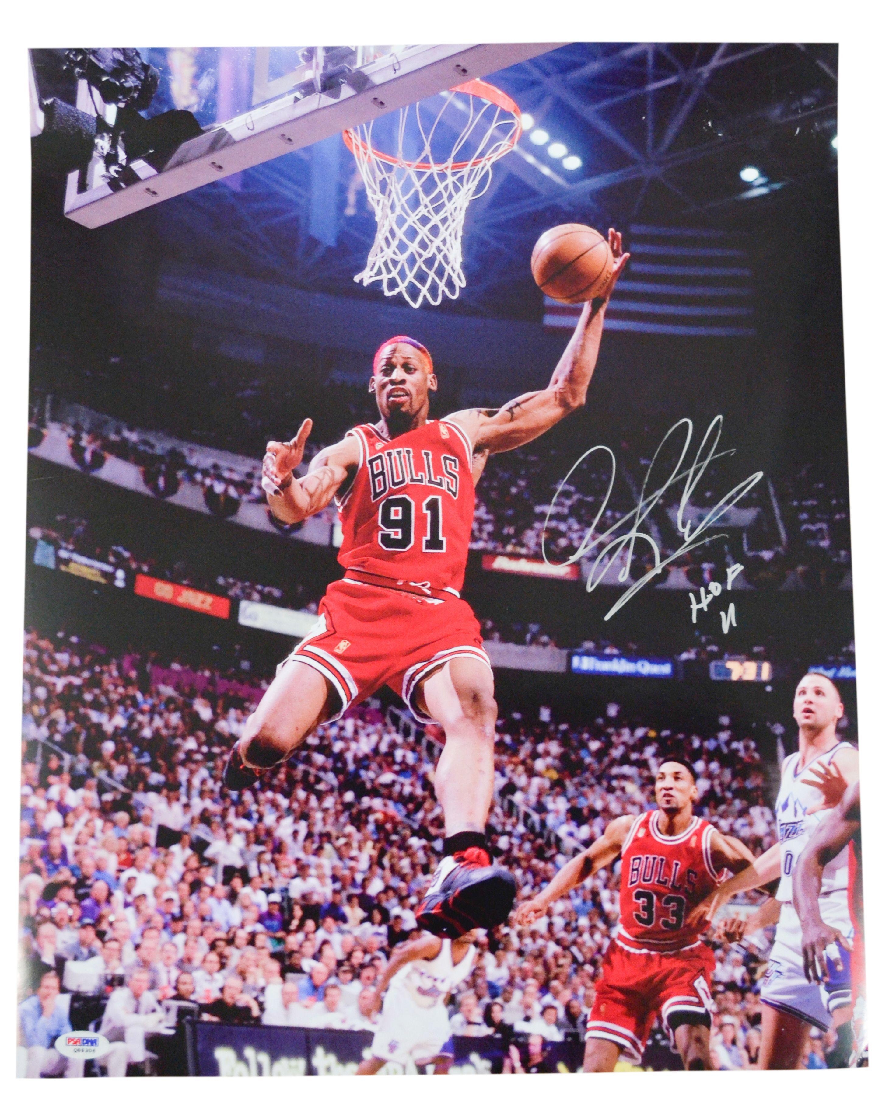 2950x3640 Lot Detail Rodman Lot of (5) Signed 16x20 Photo, Phone