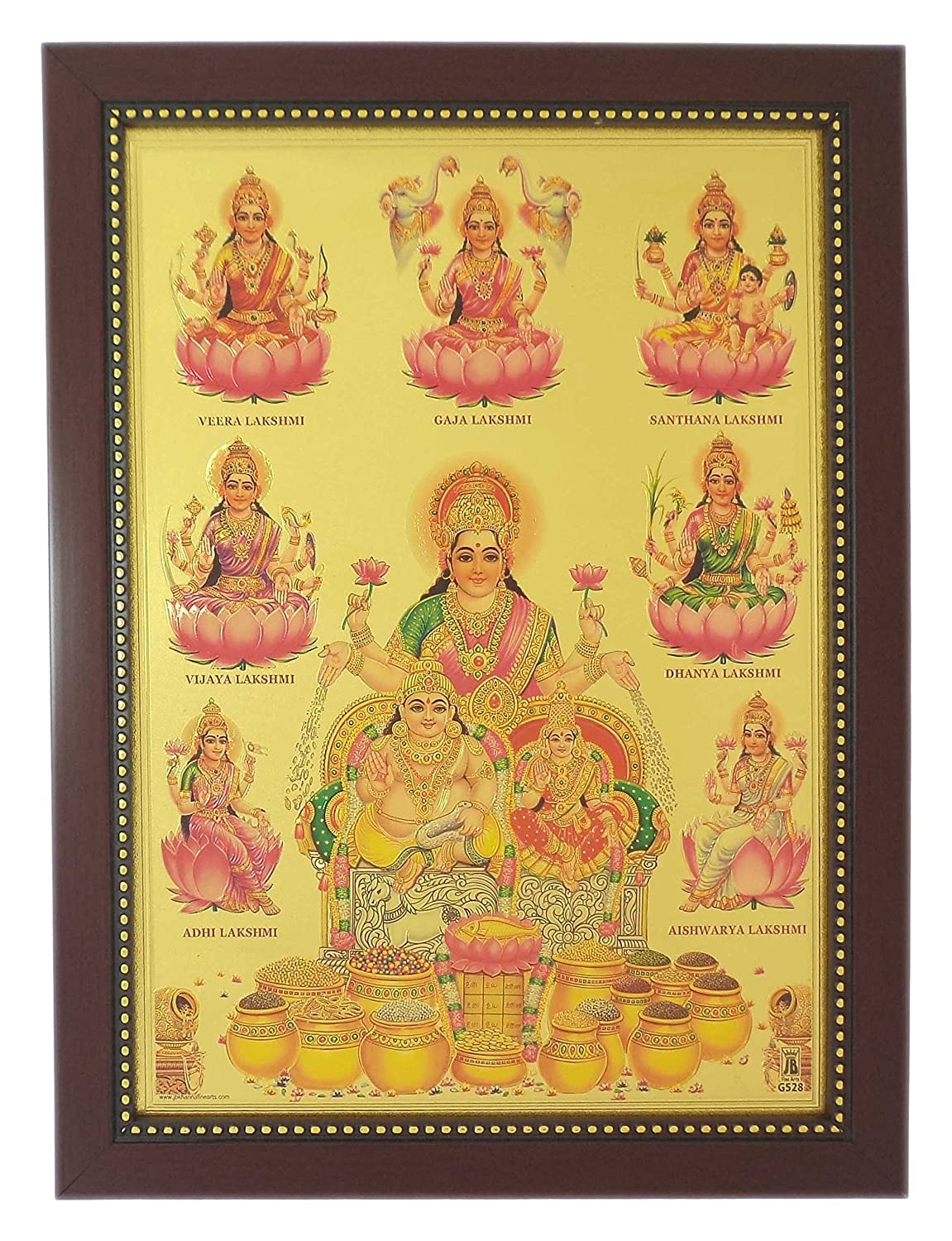 1160x1500 Buy RSEXPO Lord Kubera Ashta Lakshmi Photo Frame (34cm x 25cm x 1.5cm)God Gods and Goddess. (Wood, Brown) Online at Low Prices in India, Phone