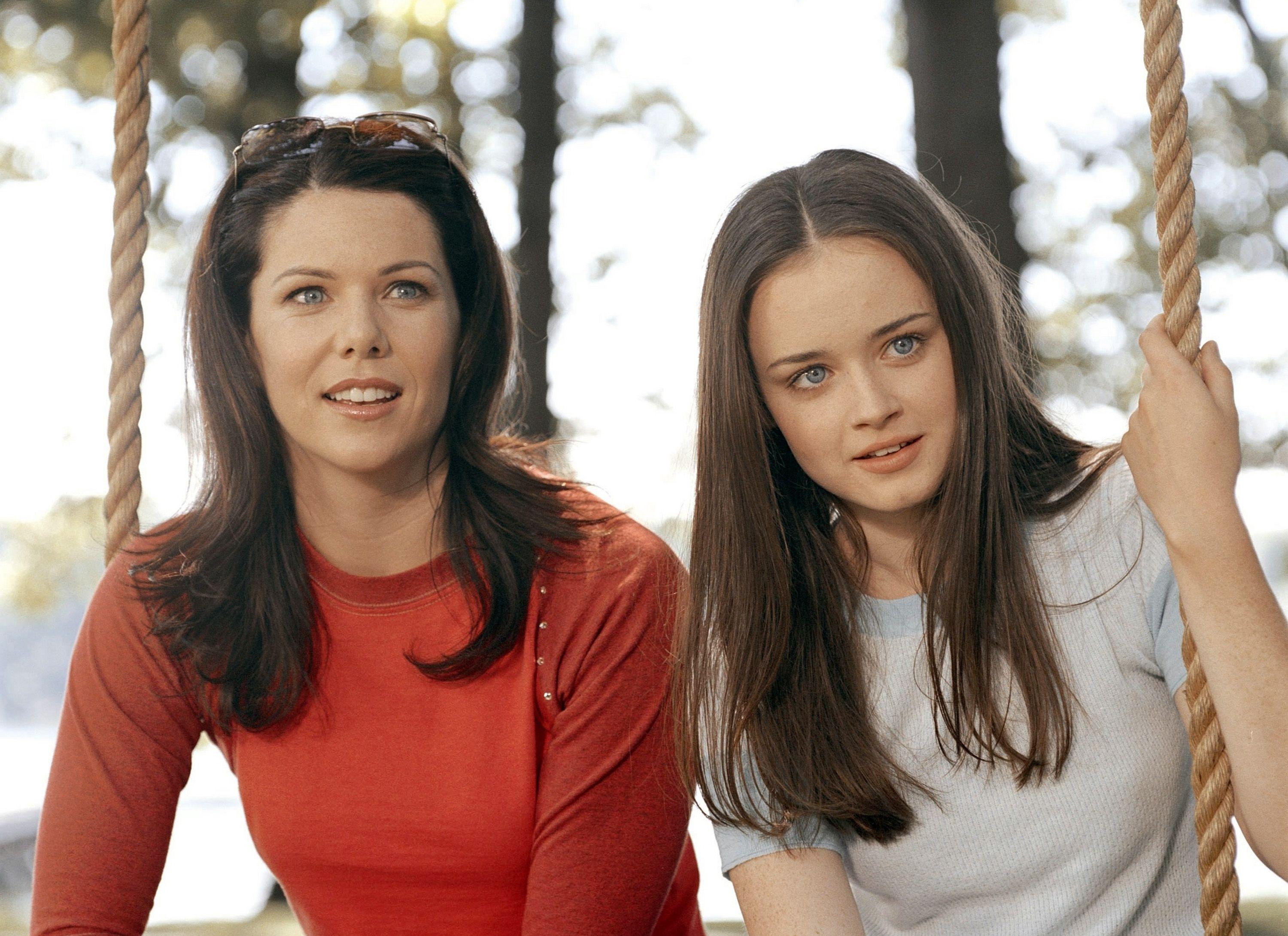 3000x2180 Gilmore Girls Alexis Bledel Lauren Graham Rory Lorelai Swing, Desktop