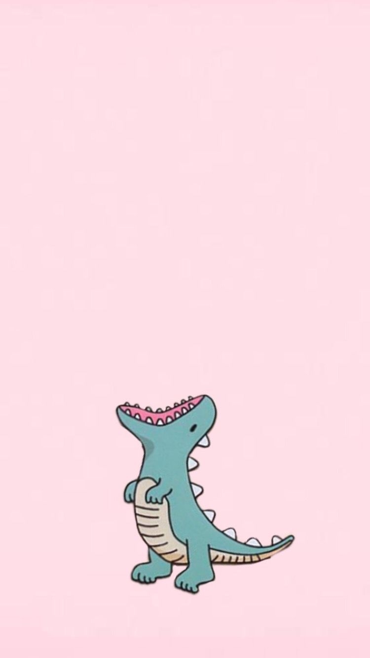 750x1340 Dinosaur wallpaper, pink and cute. Dinosaur wallpaper, Cute, Phone