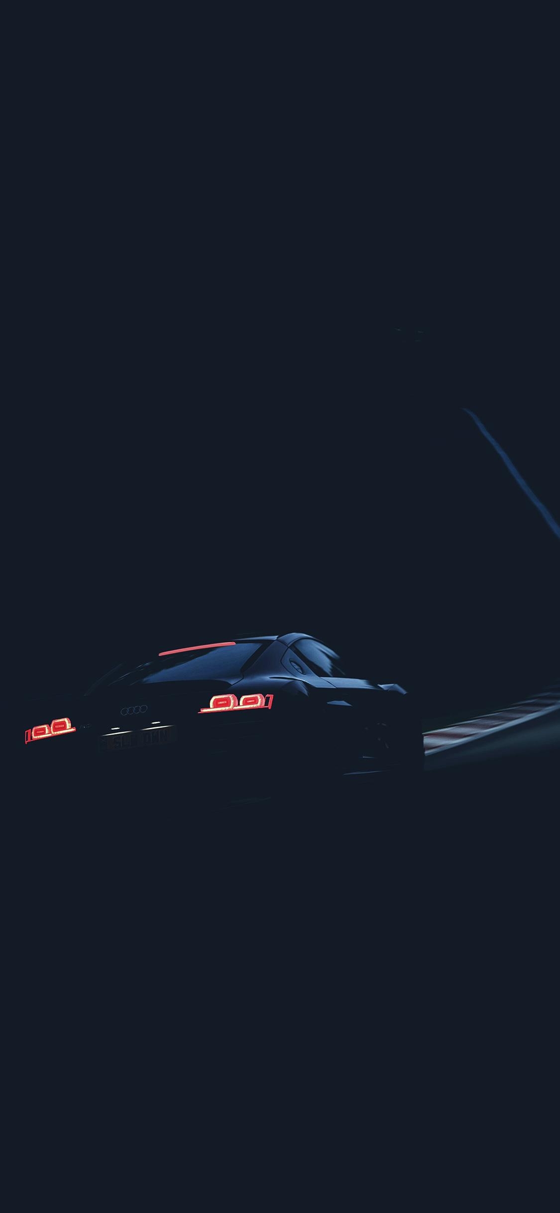 1130x2440 Audi Car Drive Blue Dark Road Street Wallpaper, Phone