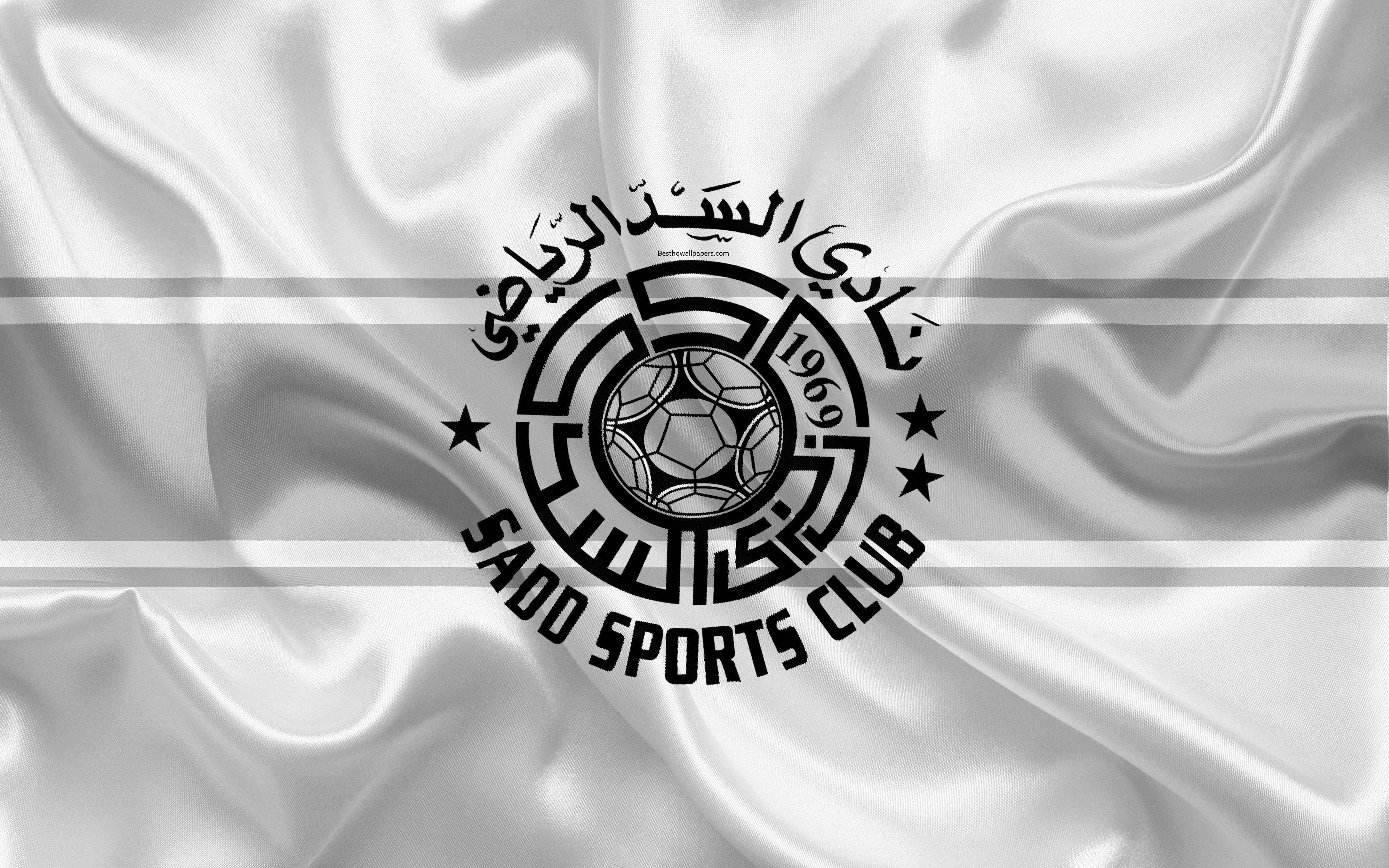 3840x2400 Download wallpaper Al Sadd SC, 4k, Qatar football club, emblem, Desktop