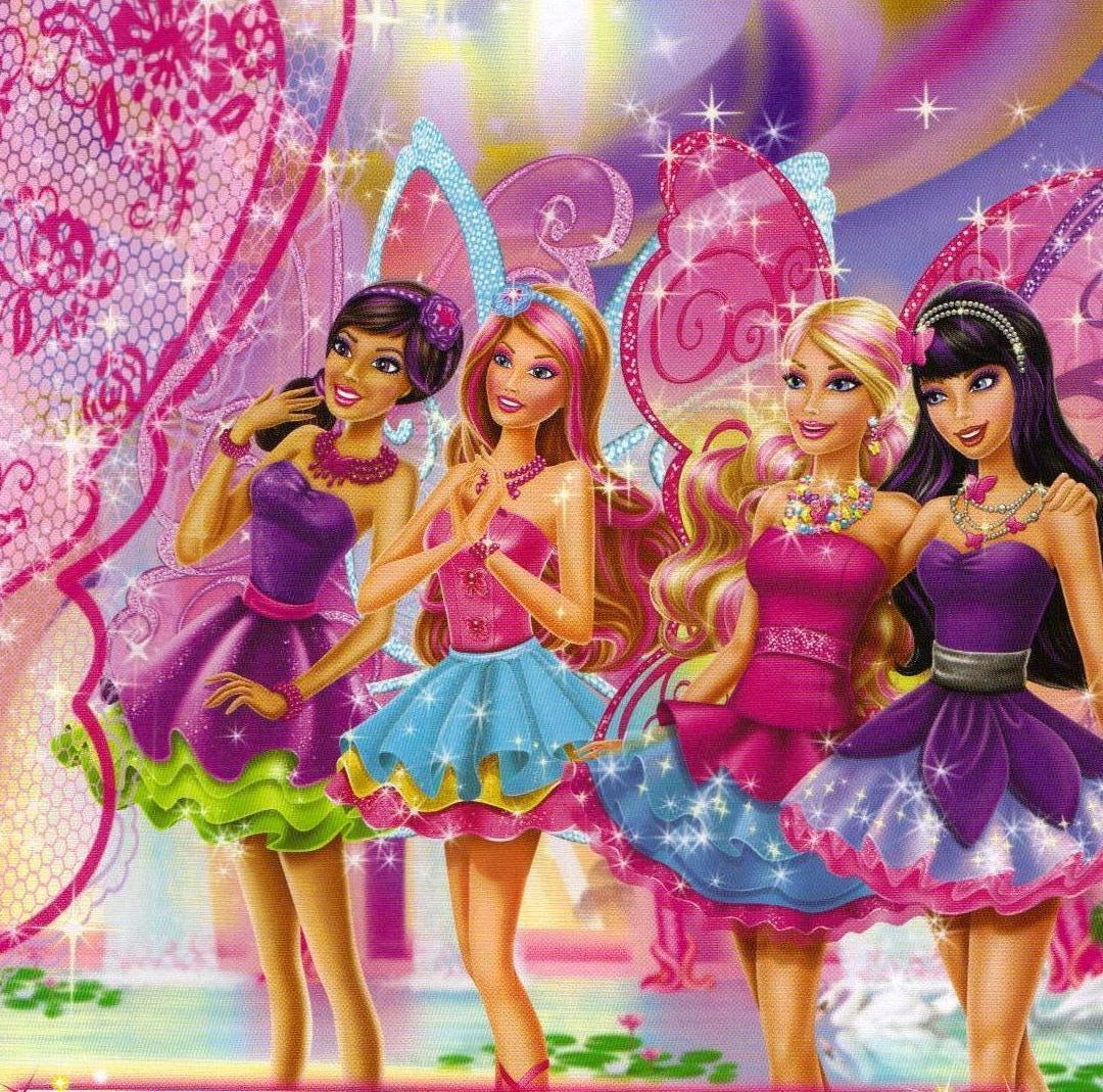 1080x1070 Barbie Cartoon With Friends, Desktop