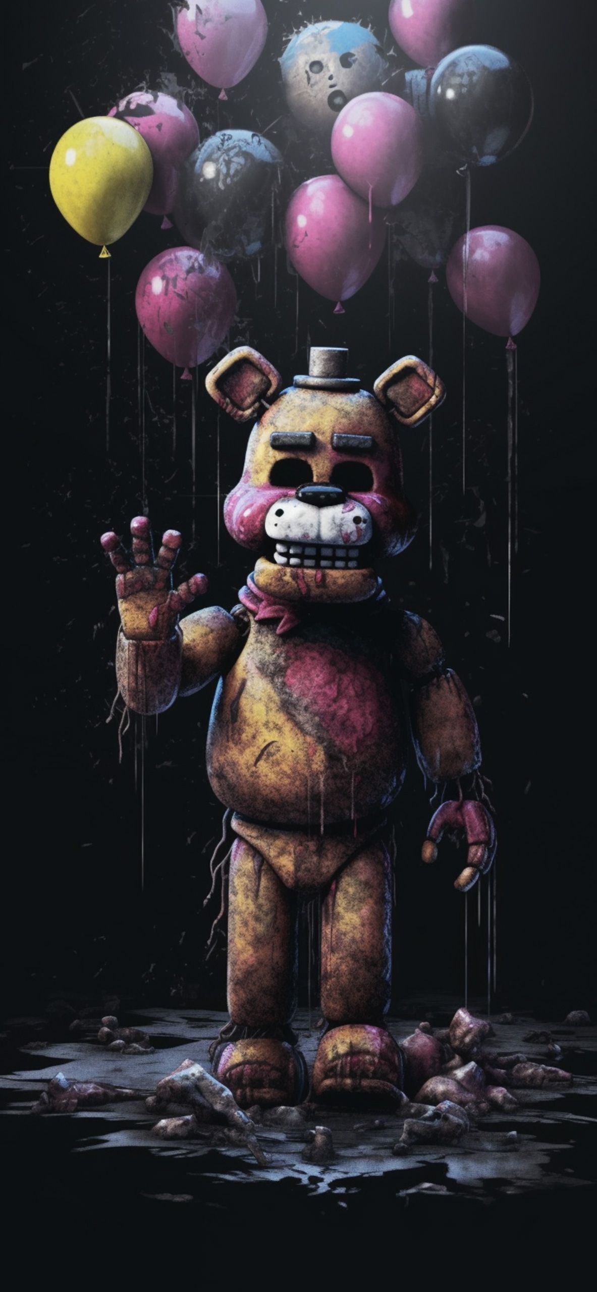 1190x2560 FNaF Freddy Fazbear Black Wallpaper Wallpaper iPhone. Sanrio wallpaper, Fnaf wallpaper, Wallpaper, Phone