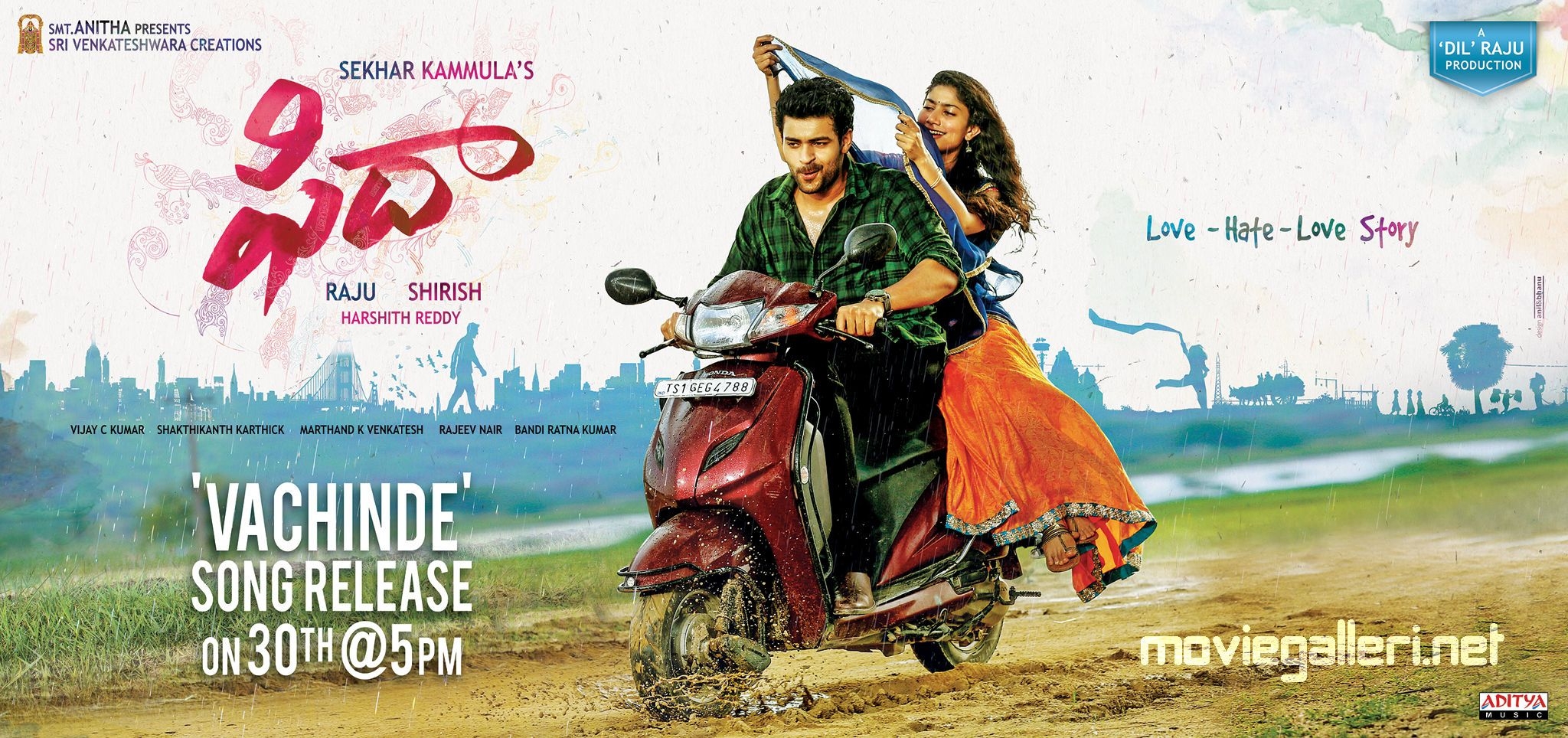 2050x970 Fidaa Movie Vachinde Song Release Wallpaper. New Movie Posters, Dual Screen