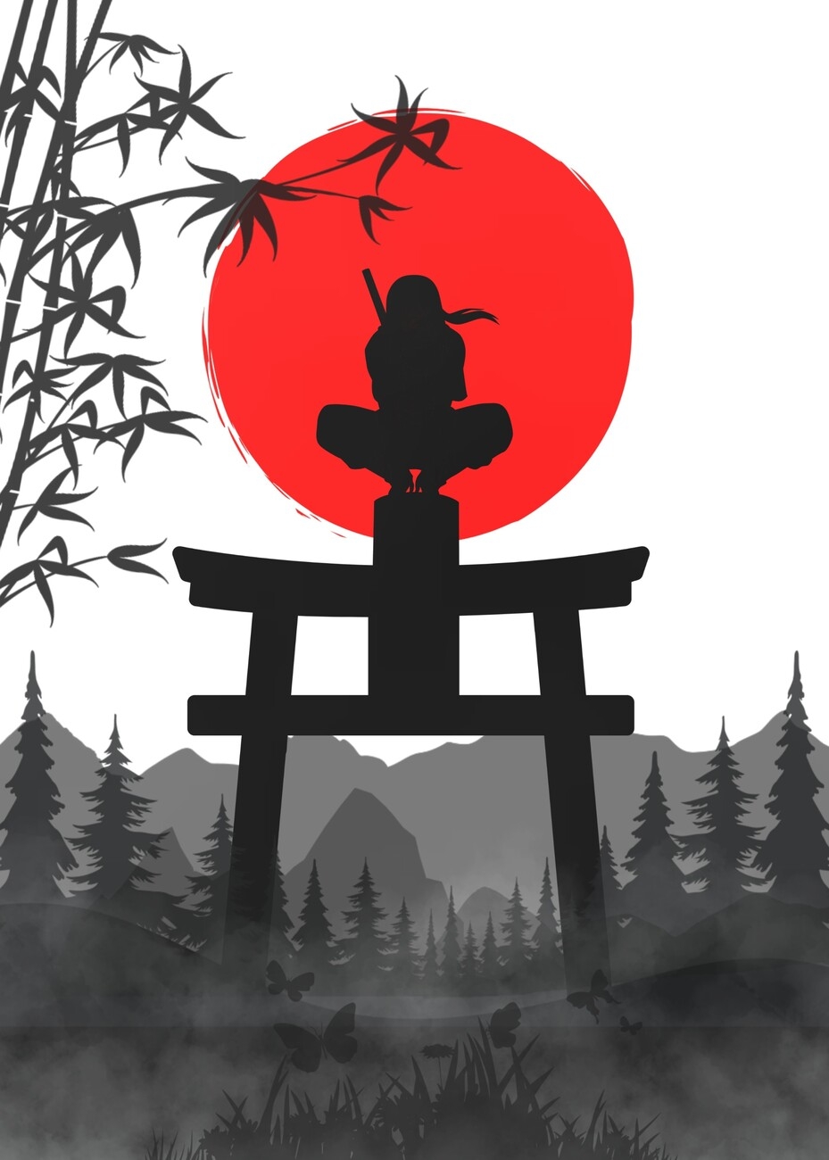 930x1300 Itachi Moon Red Wall Mural. Buy online at Abposters.com, Phone